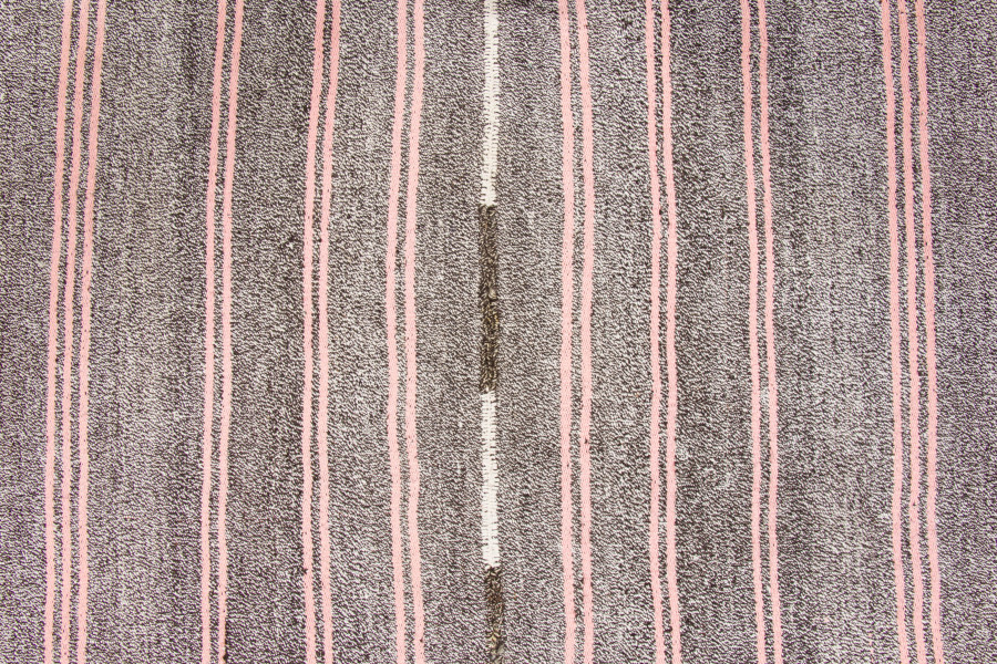 Vintage Turkish Panelled Striped Kilim Rug
