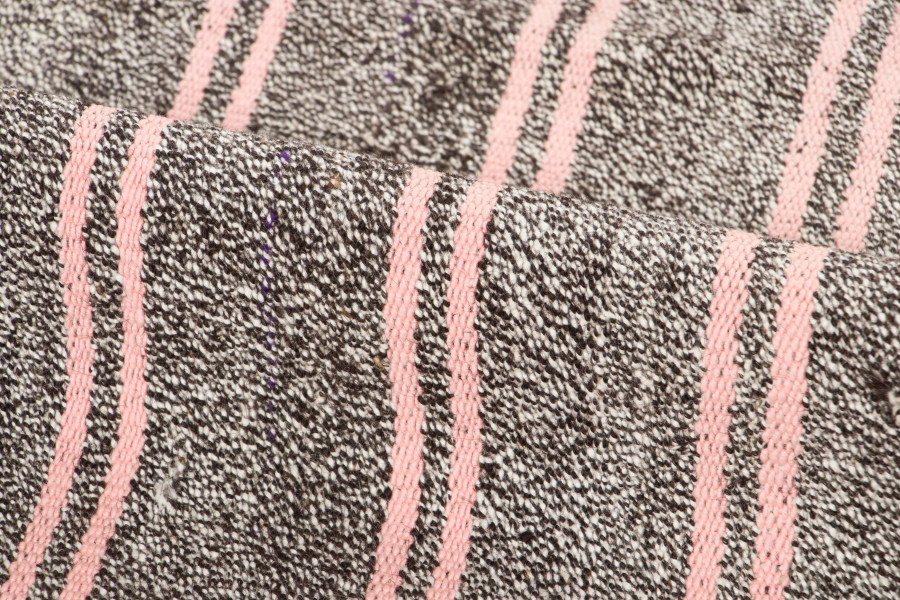 Vintage Turkish Panelled Striped Kilim Rug