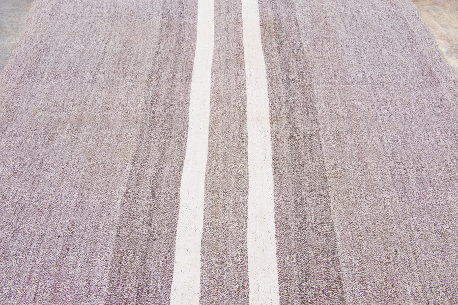 Vintage Turkish Panelled Striped Kilim Rug