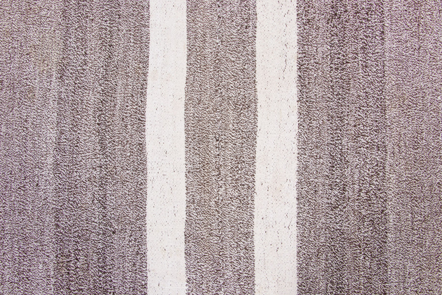 Vintage Turkish Panelled Striped Kilim Rug