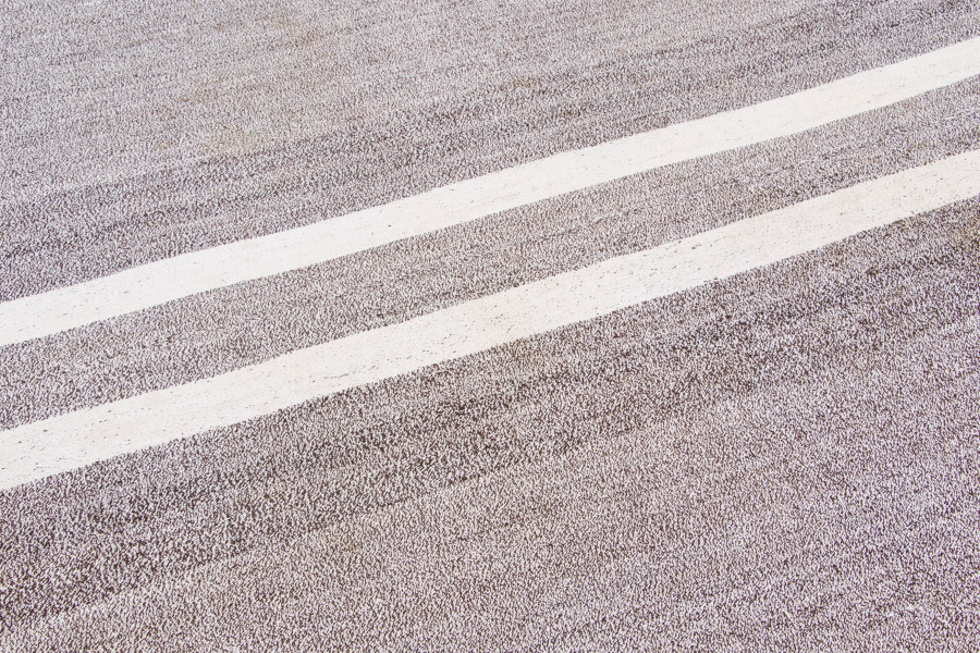 Vintage Turkish Panelled Striped Kilim Rug