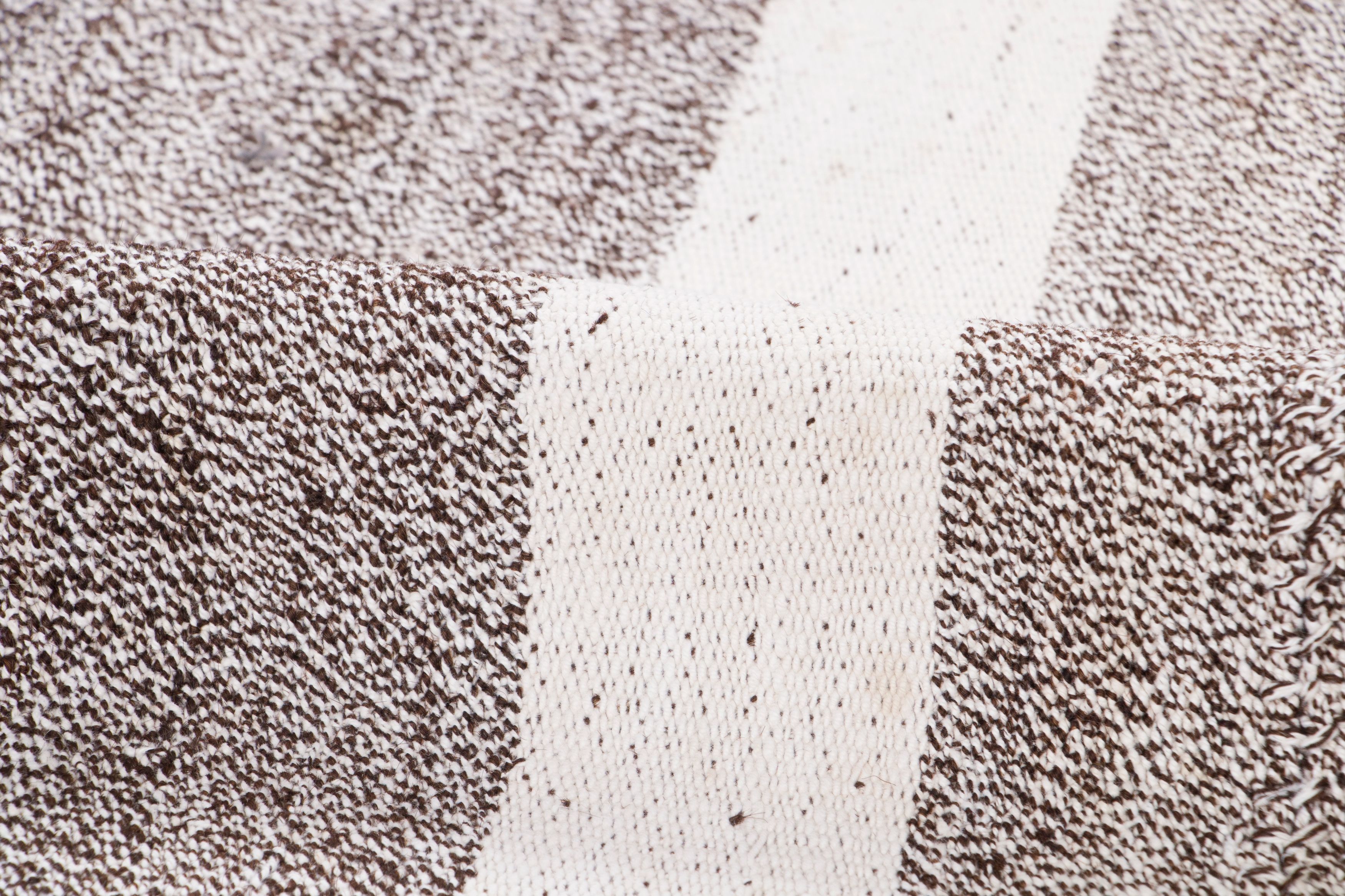 Vintage Turkish Panelled Striped Kilim Rug