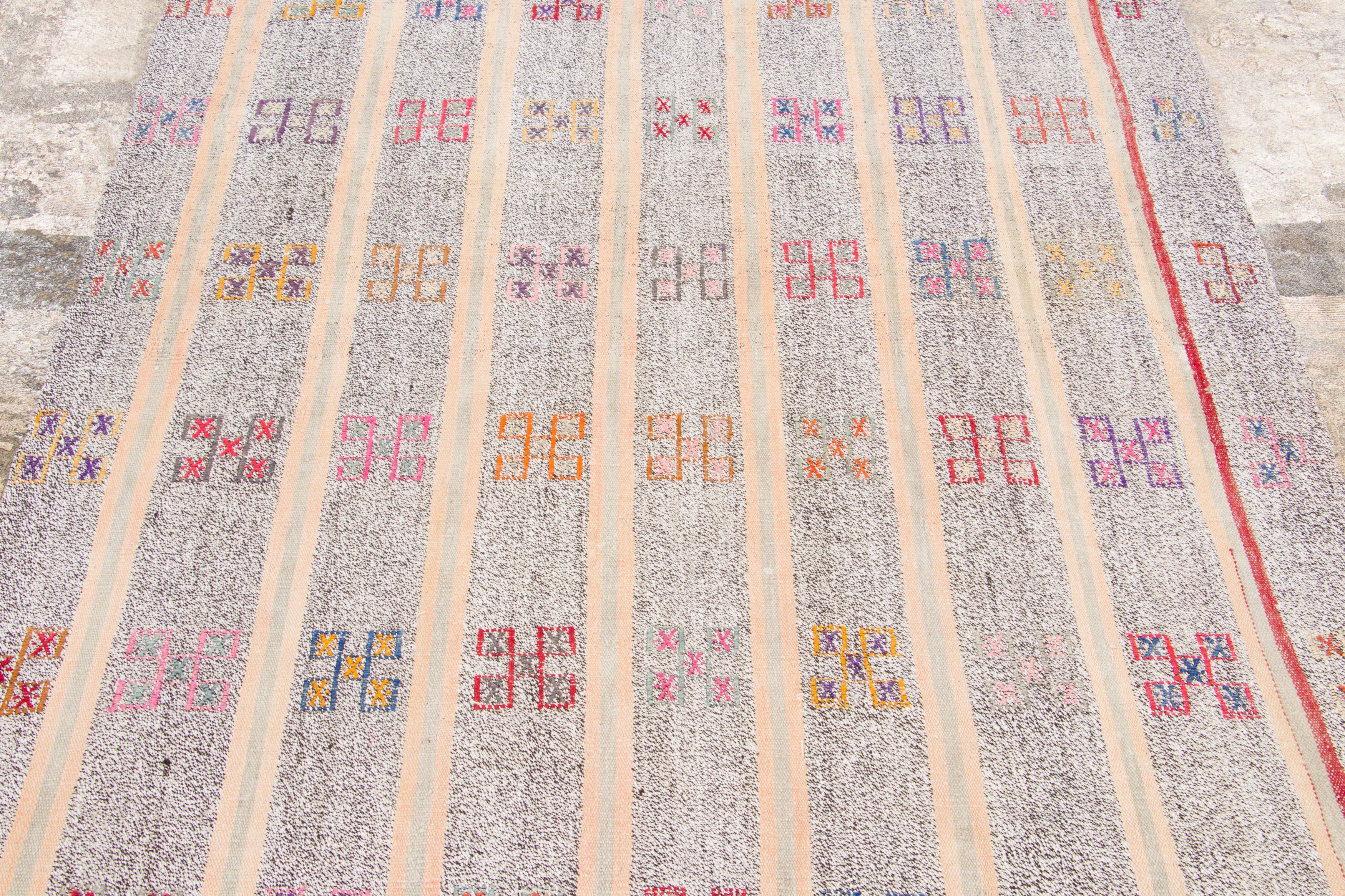 Vintage Geometric Kilim Runner