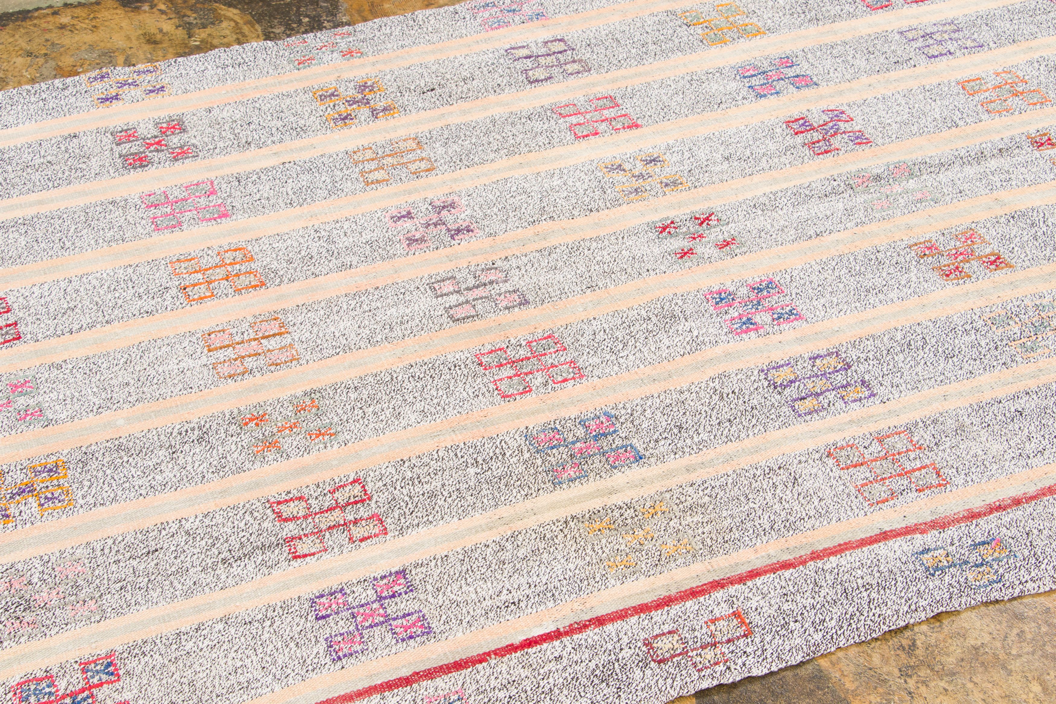 Vintage Geometric Kilim Runner
