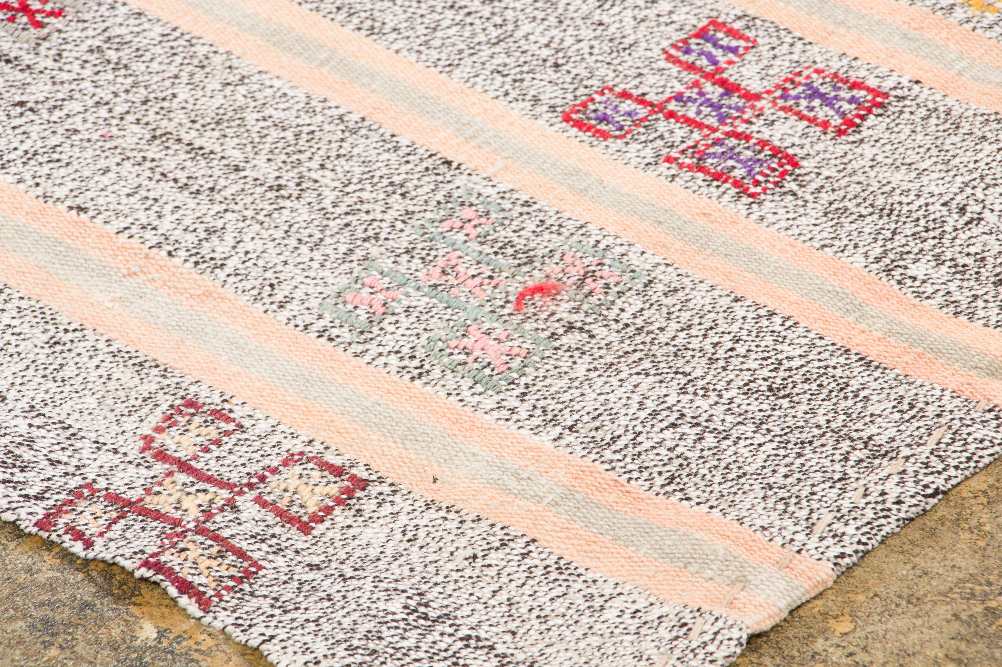 Vintage Geometric Kilim Runner