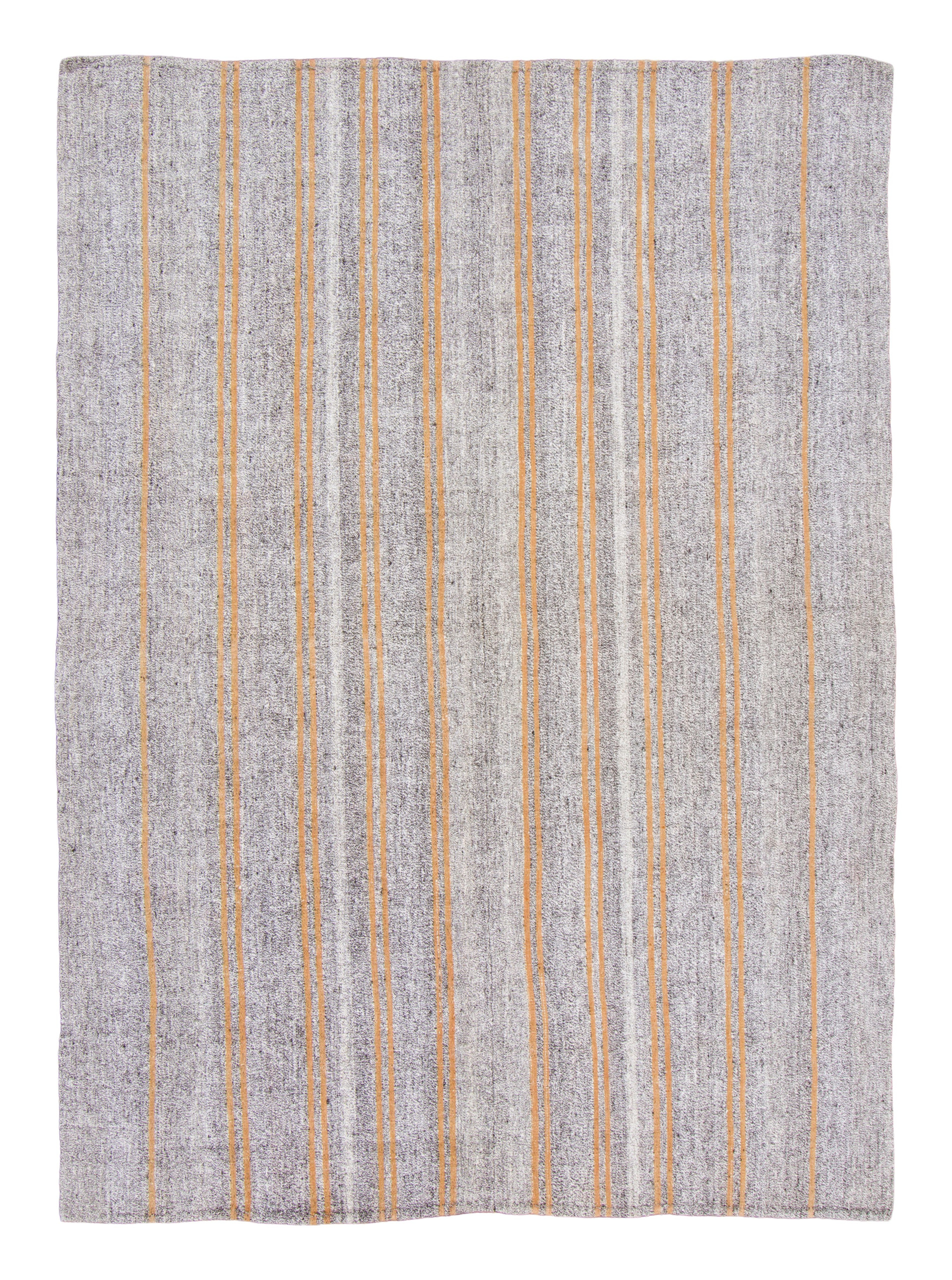 Vintage Turkish Panelled Striped Kilim Rug