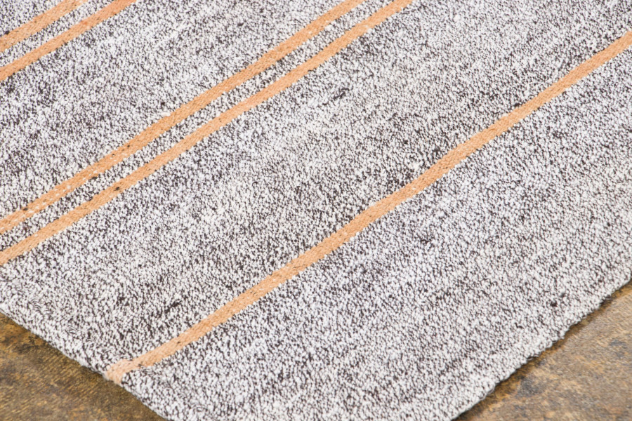 Vintage Turkish Panelled Striped Kilim Rug