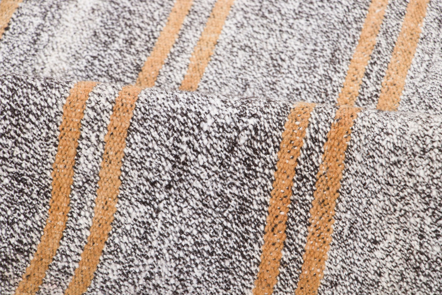Vintage Turkish Panelled Striped Kilim Rug