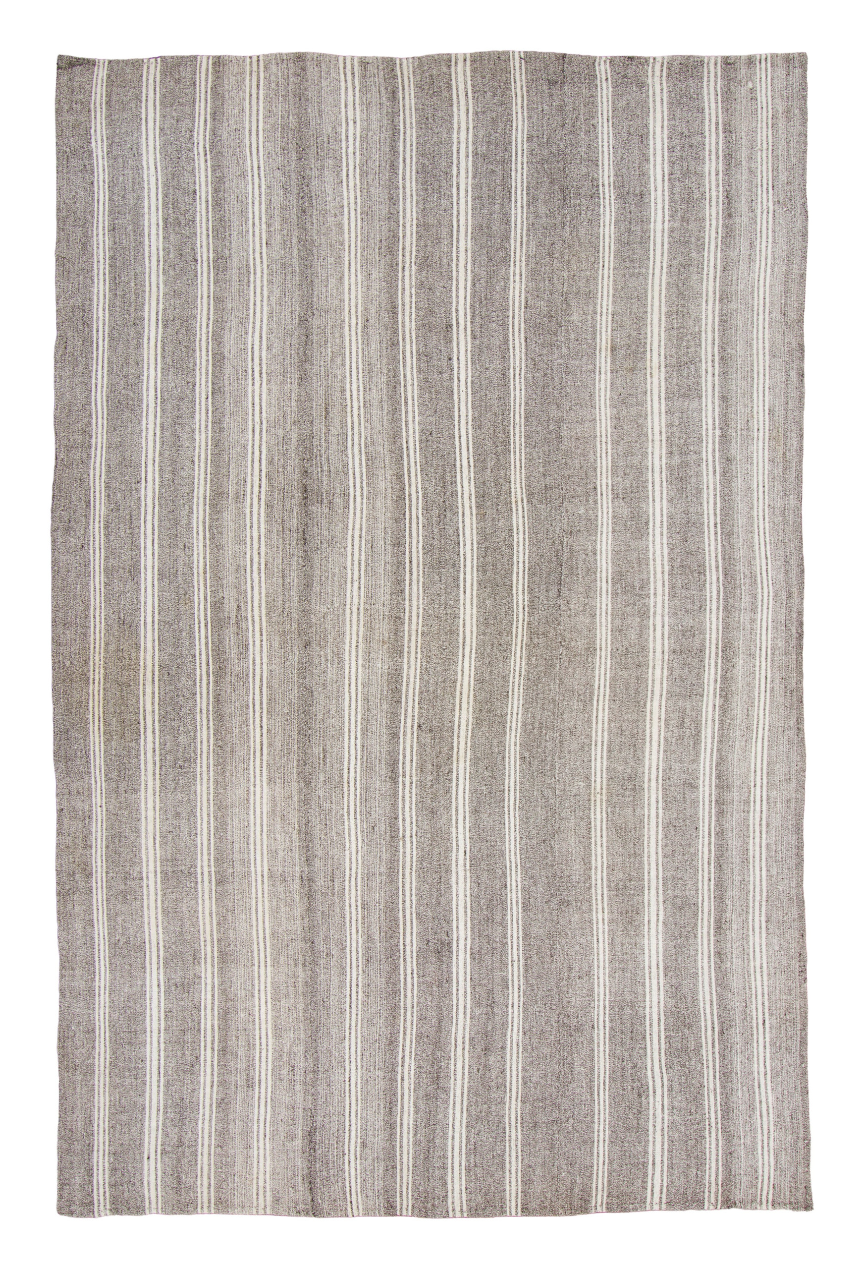 Vintage Turkish Panelled Striped Kilim Rug