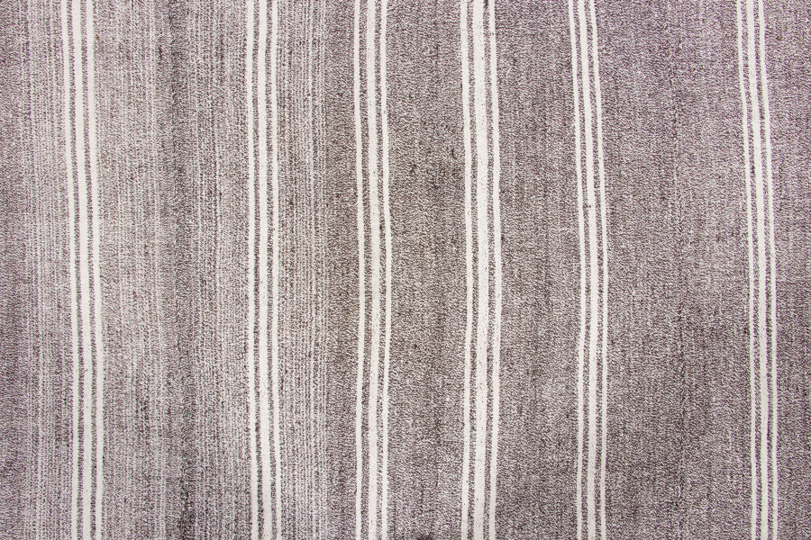 Vintage Turkish Panelled Striped Kilim Rug