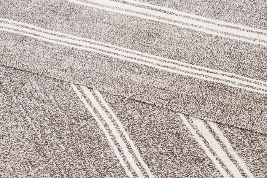 Vintage Turkish Panelled Striped Kilim Rug