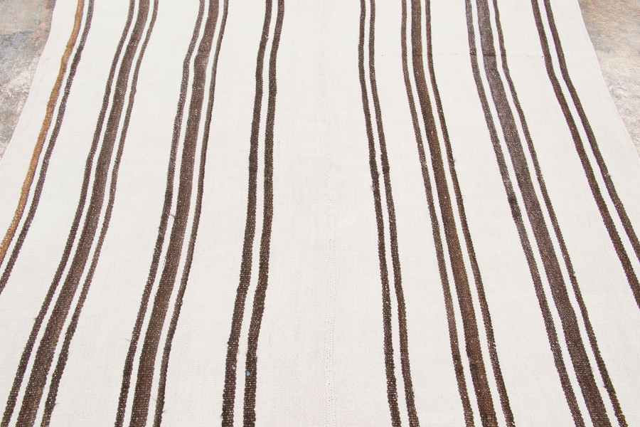 Vintage Turkish Striped Kilim Rug