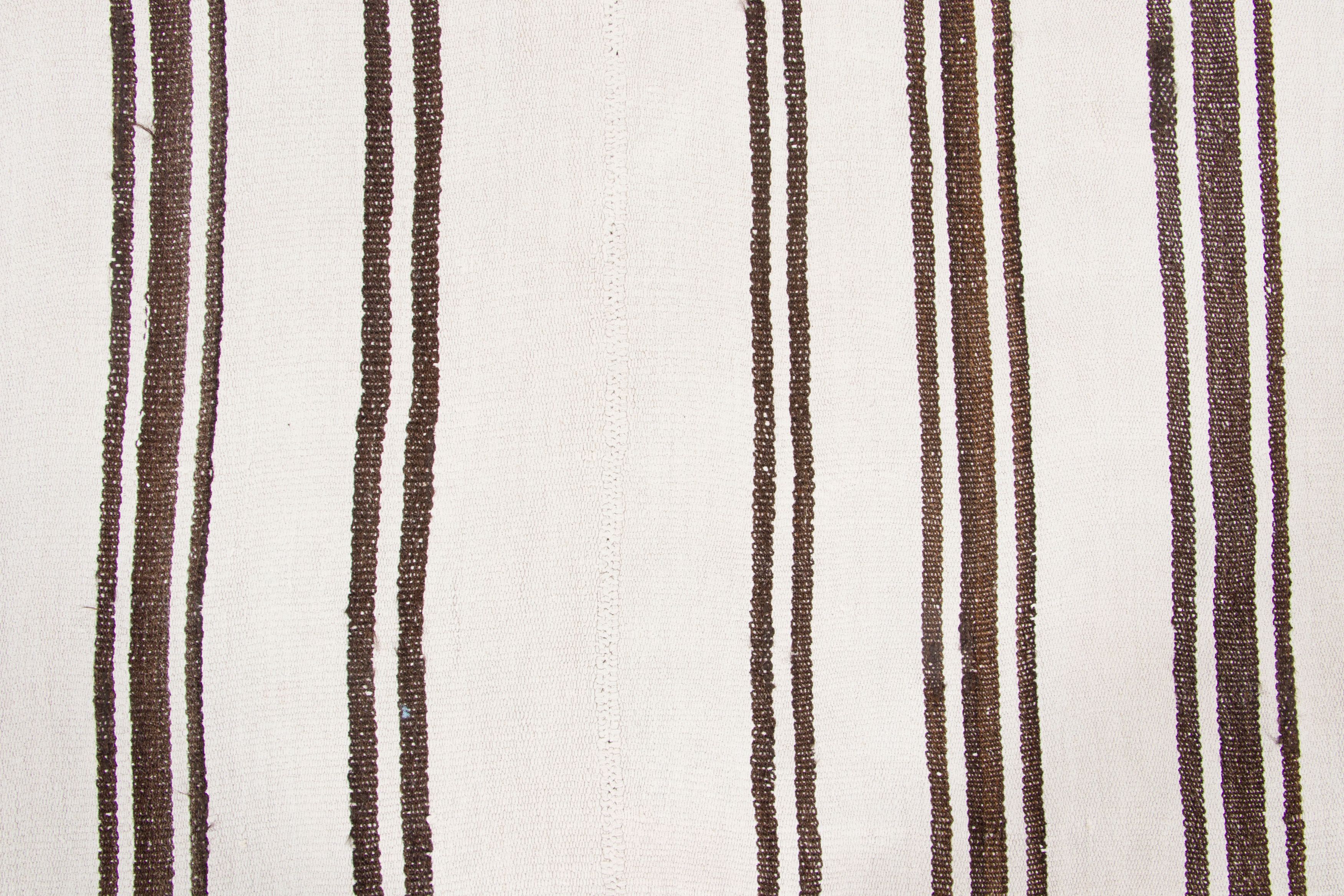 Vintage Turkish Striped Kilim Rug