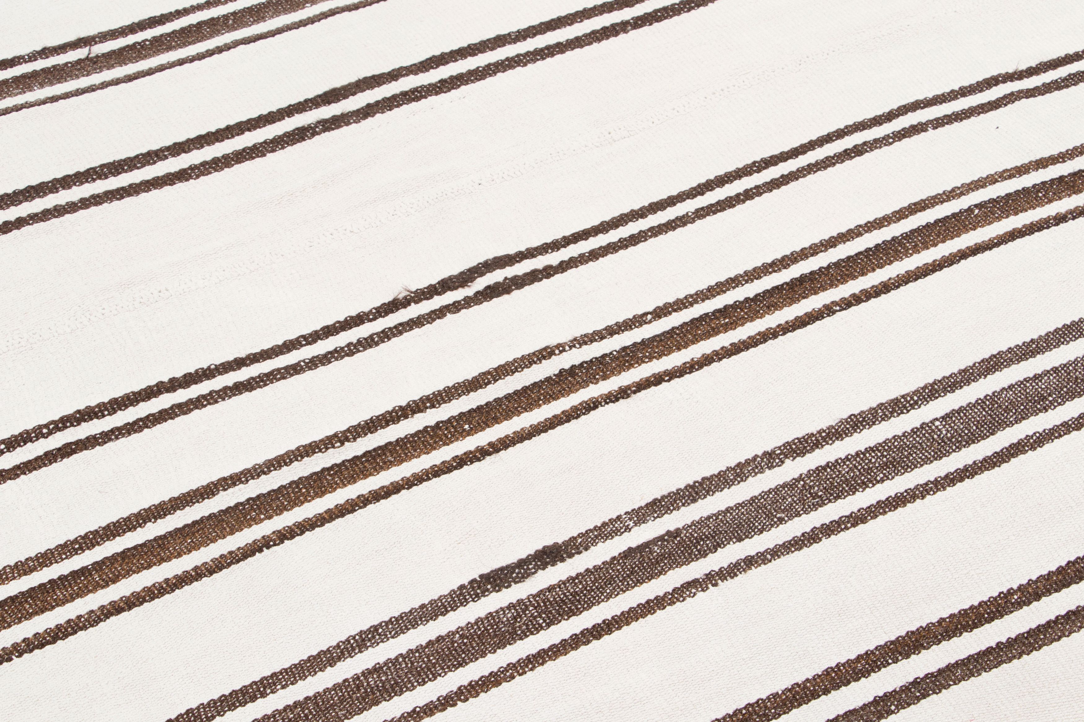 Vintage Turkish Striped Kilim Rug