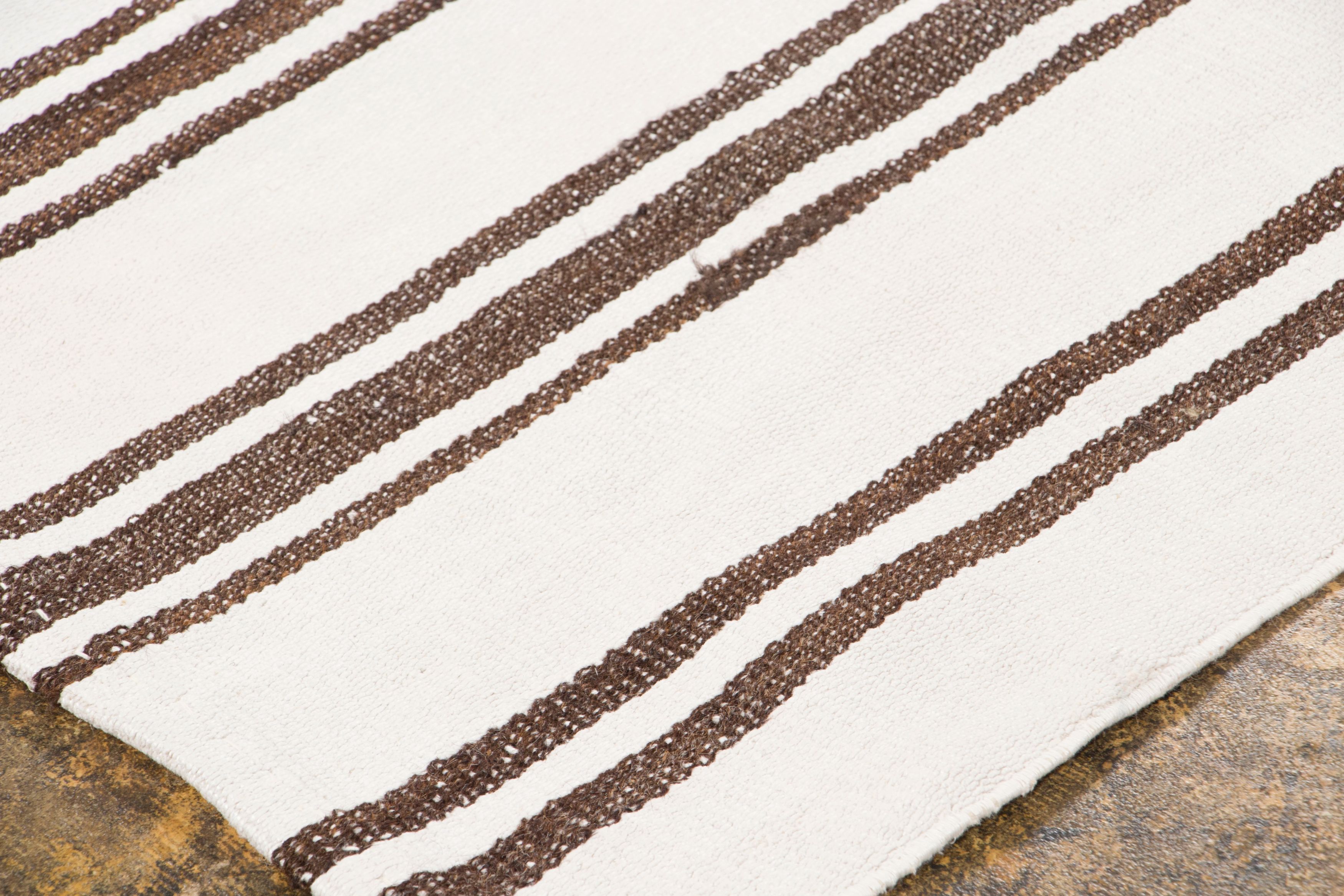 Vintage Turkish Striped Kilim Rug