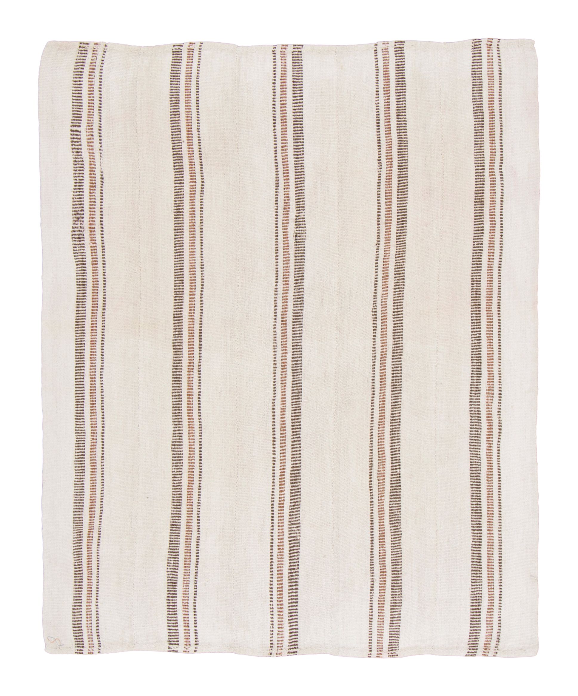 Vintage Turkish Striped Kilim Rug