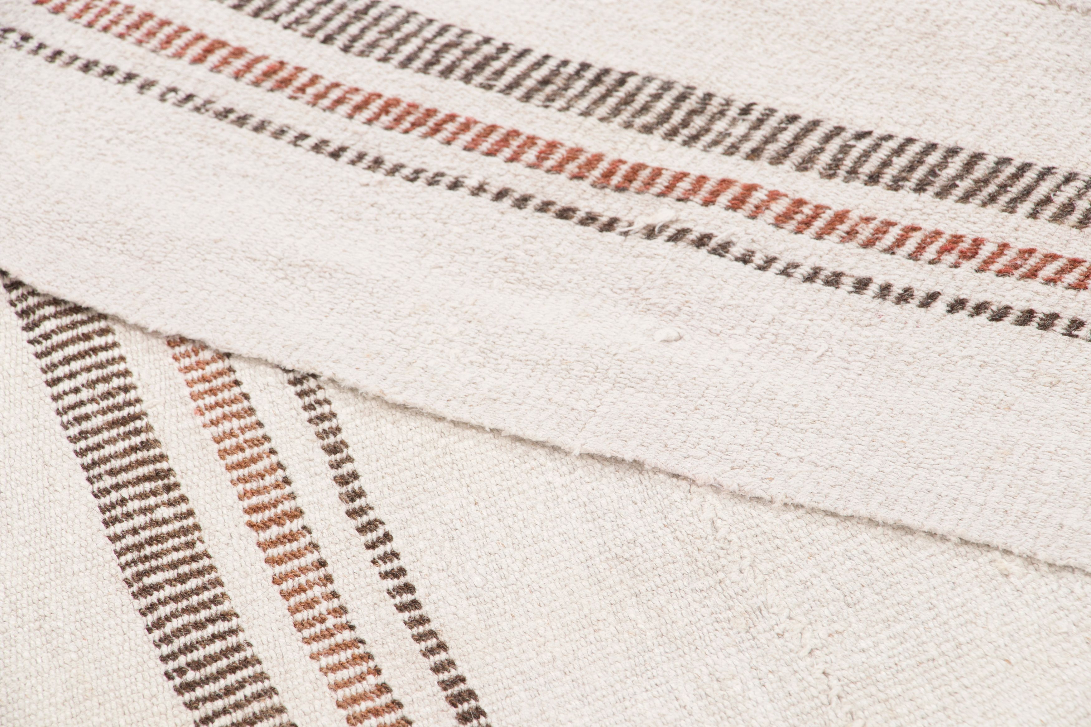 Vintage Turkish Striped Kilim Rug