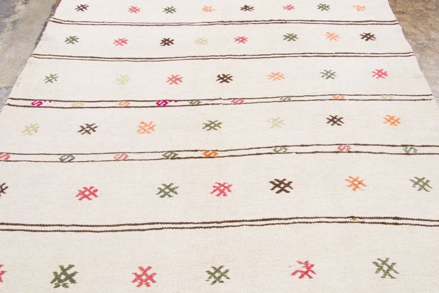 Vintage Turkish Geometric Kilim Rug