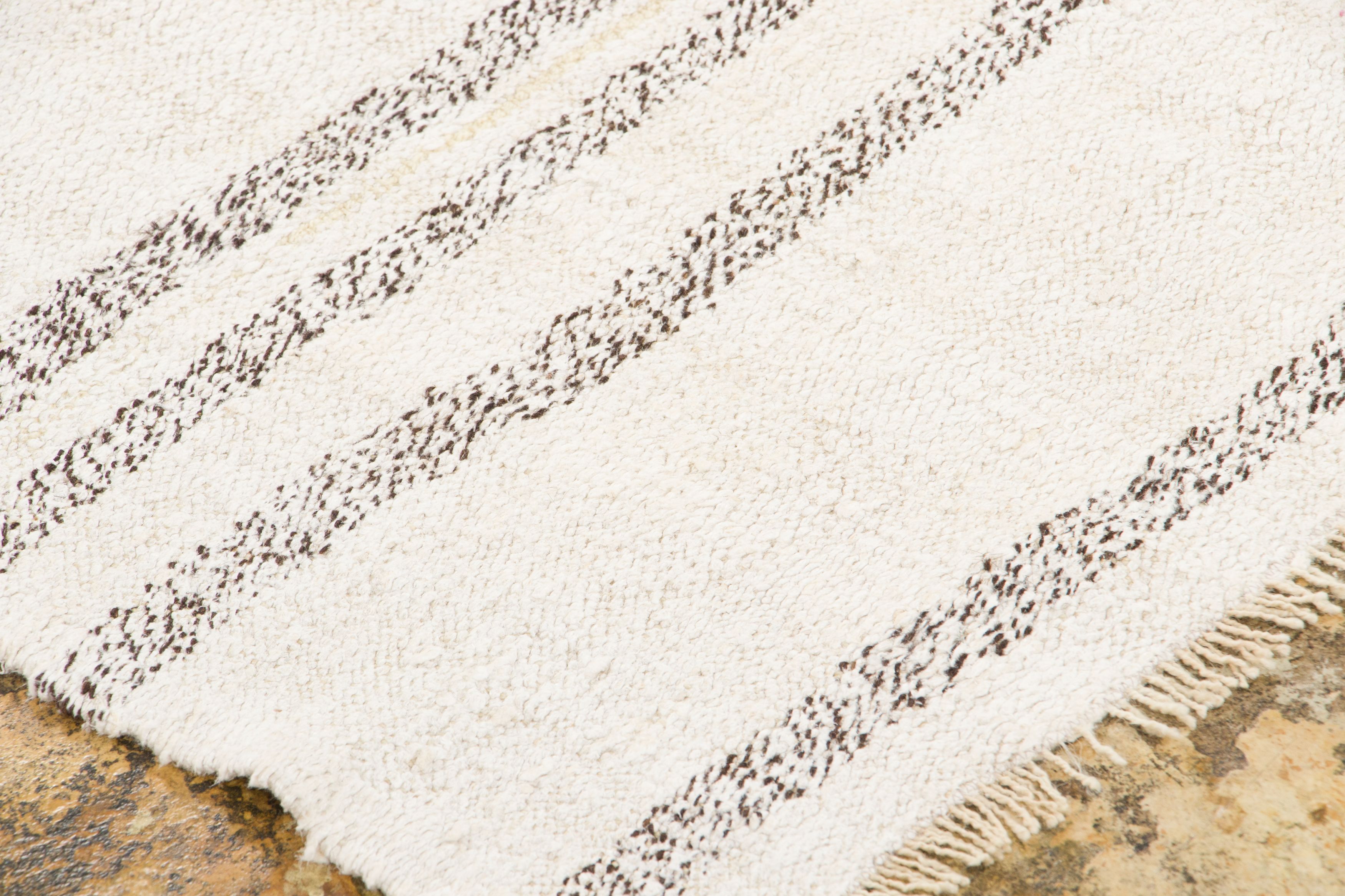 Vintage Turkish Striped Kilim Rug