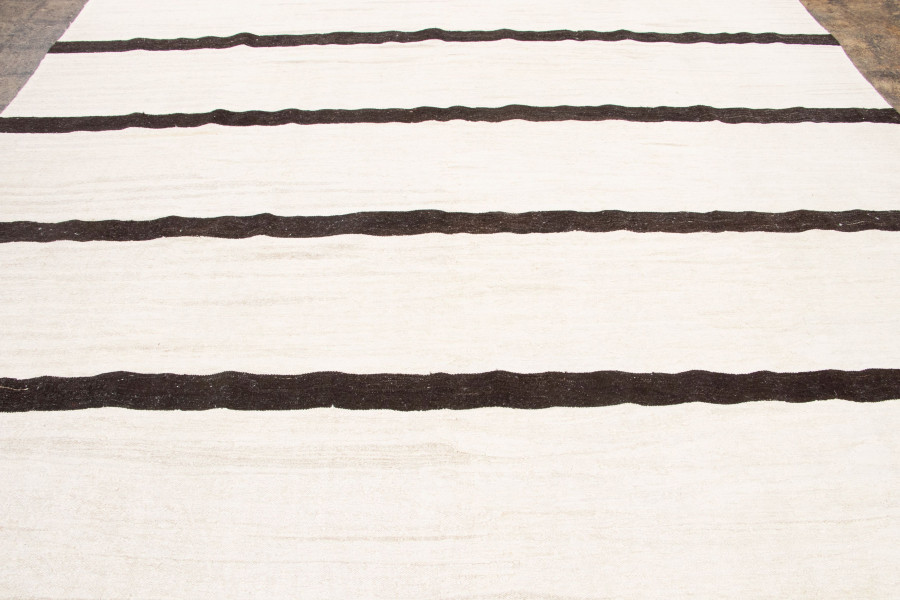 Vintage Turkish Striped Kilim Rug