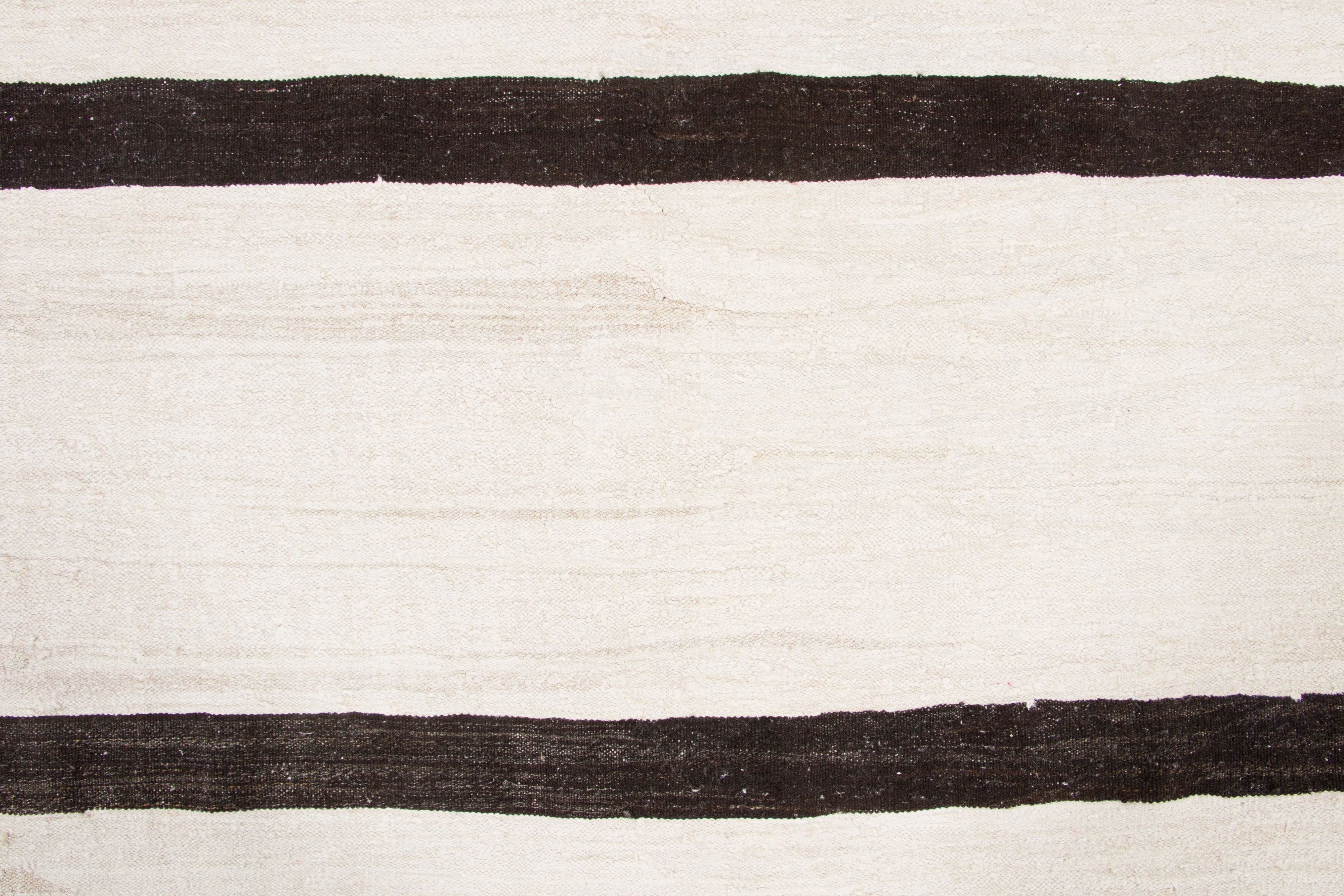 Vintage Turkish Striped Kilim Rug
