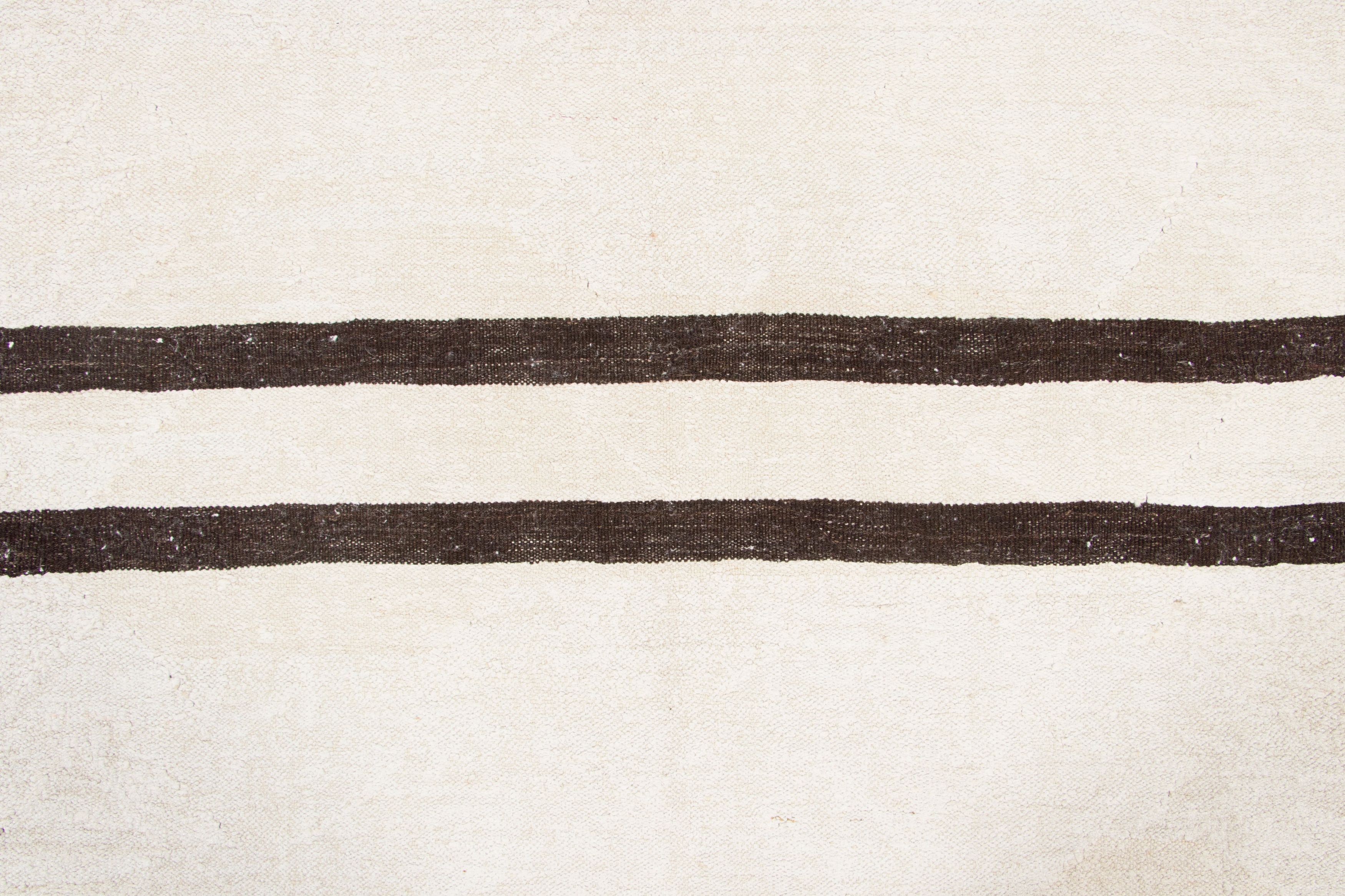 Vintage Turkish Striped Kilim Rug