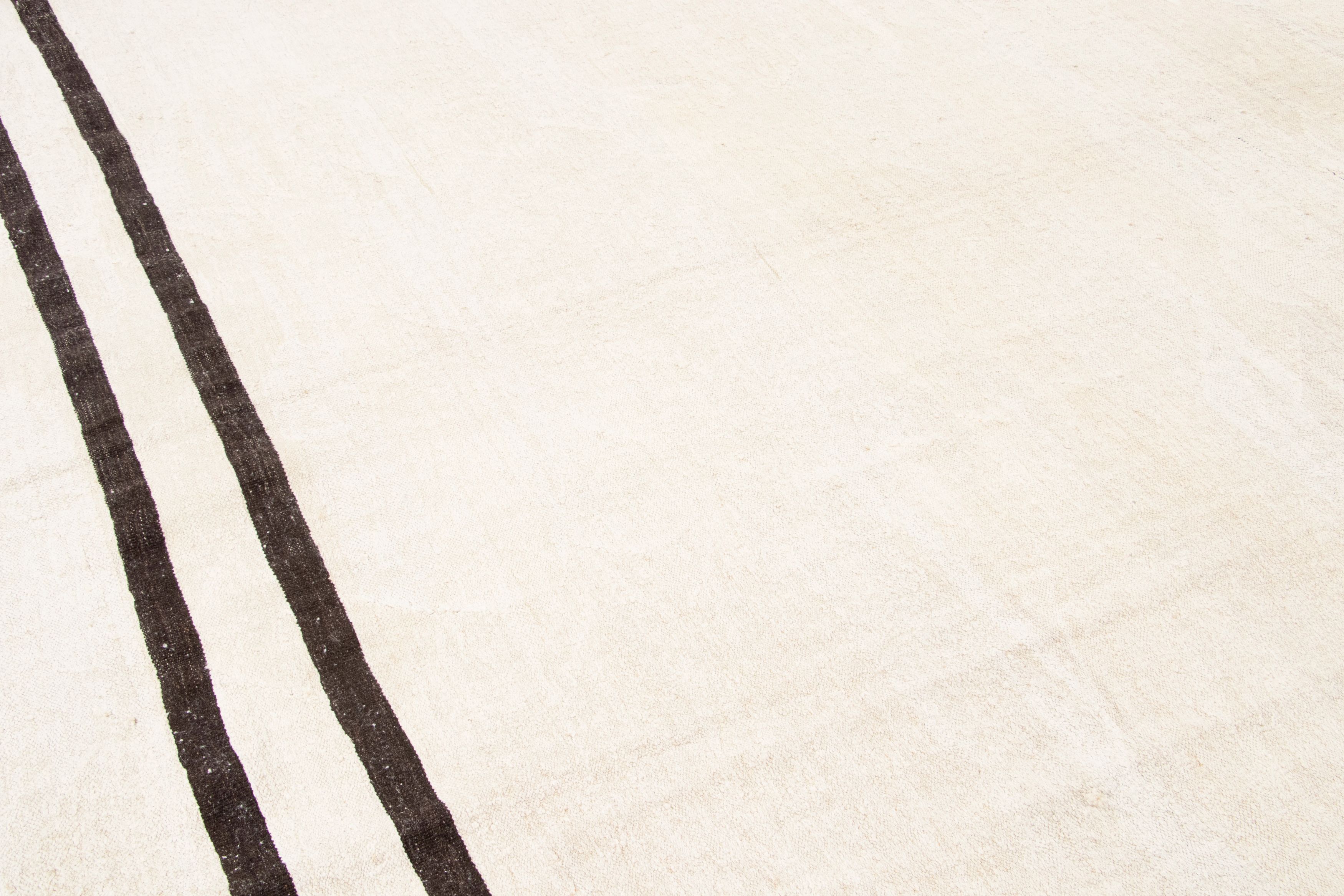 Vintage Turkish Striped Kilim Rug