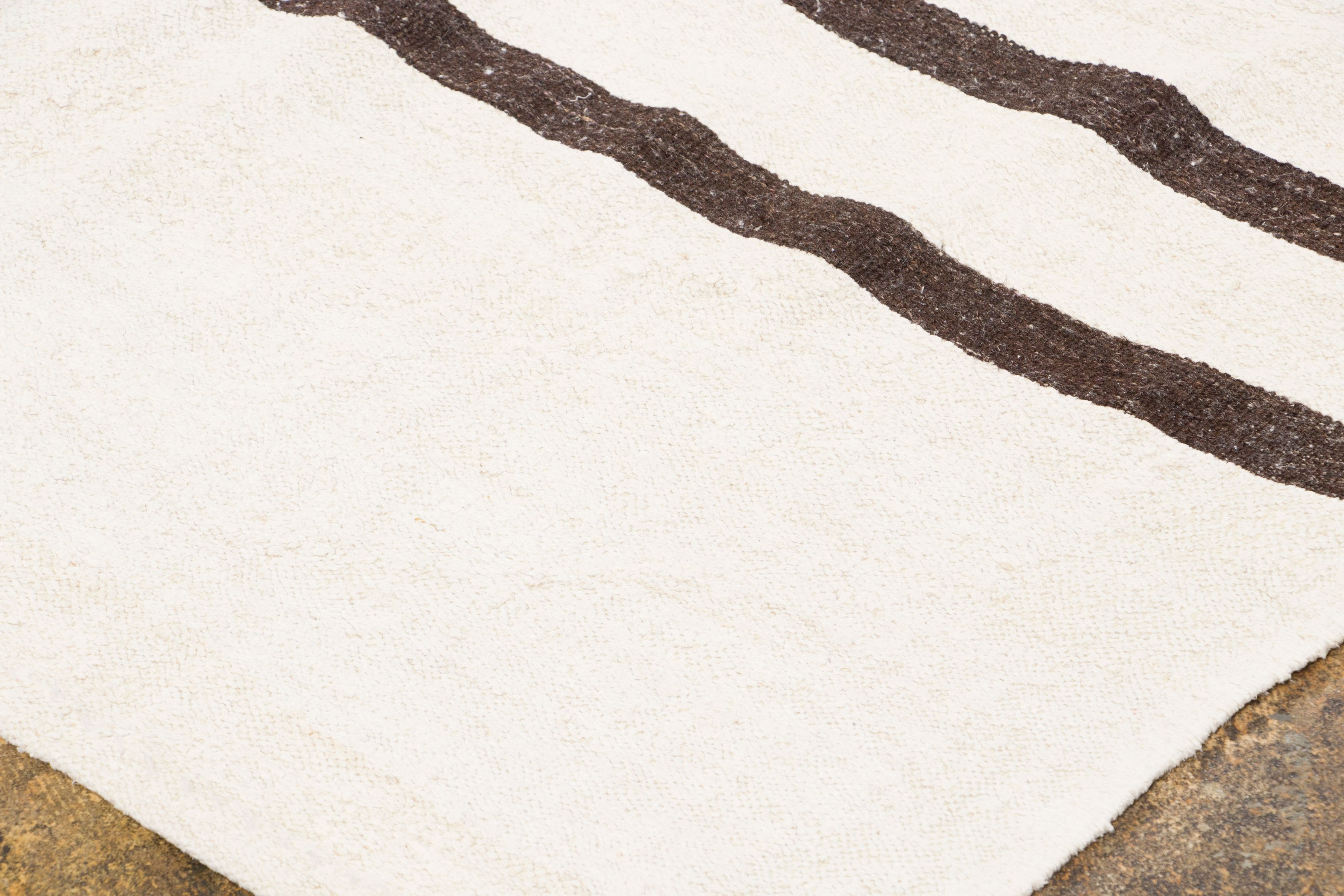 Vintage Turkish Striped Kilim Rug