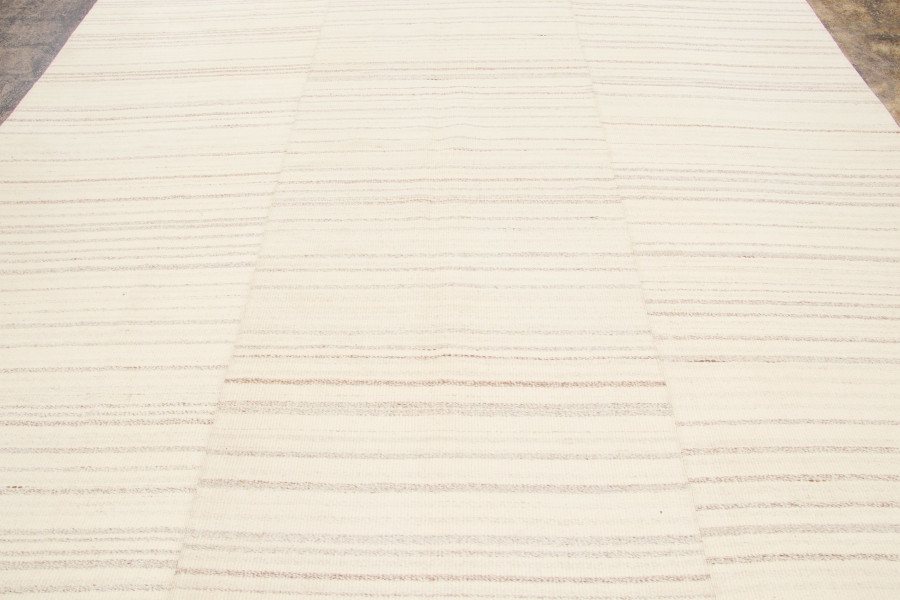 Vintage Panelled Striped Kilim Rug