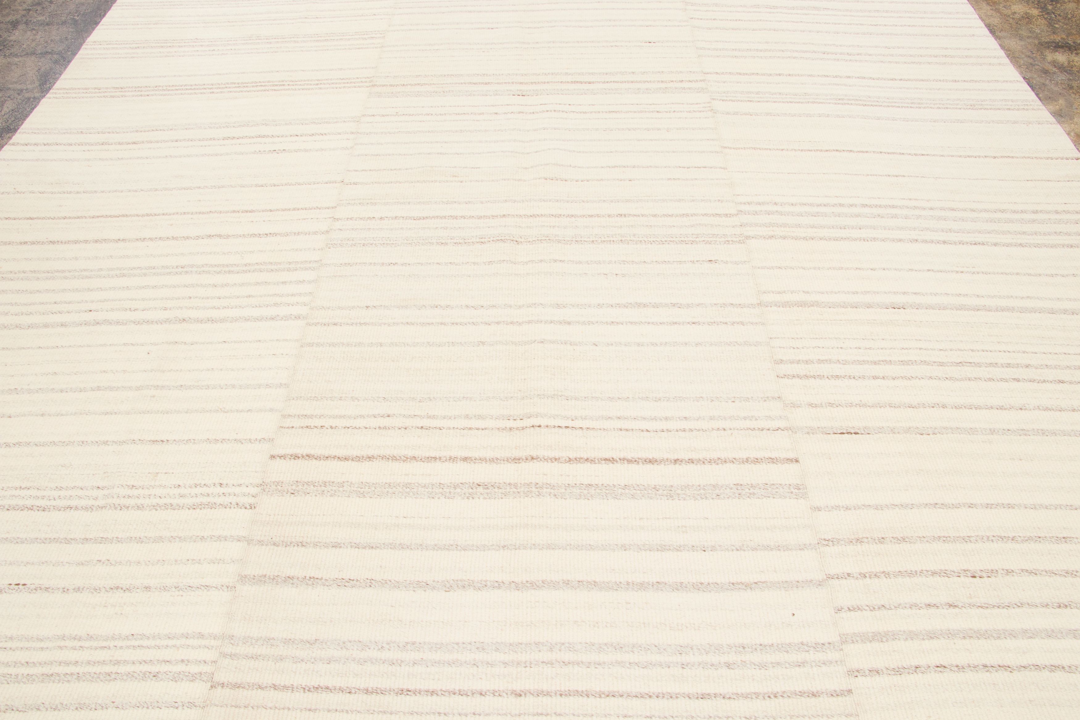 Vintage Panelled Striped Kilim Rug