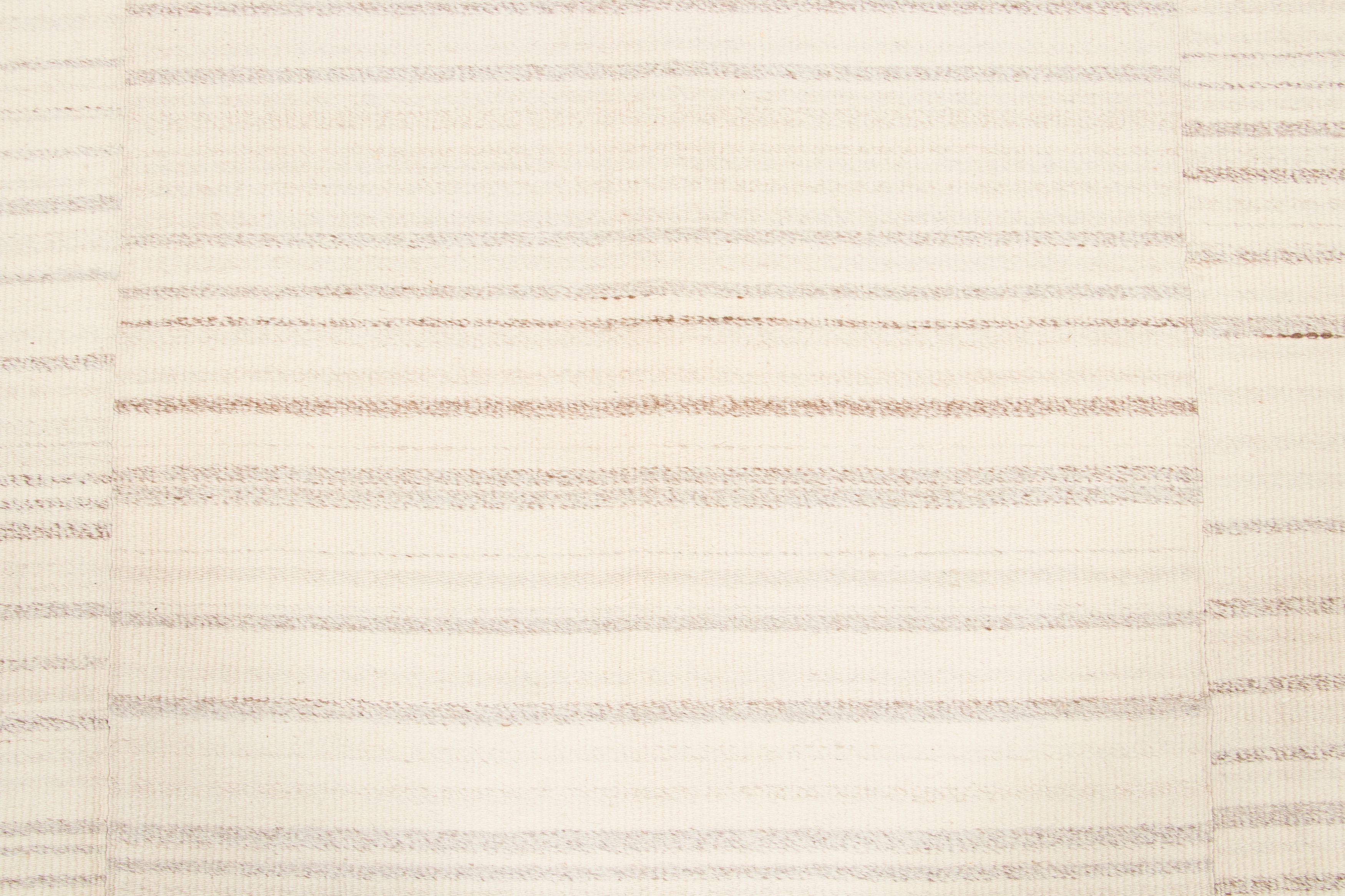 Vintage Panelled Striped Kilim Rug