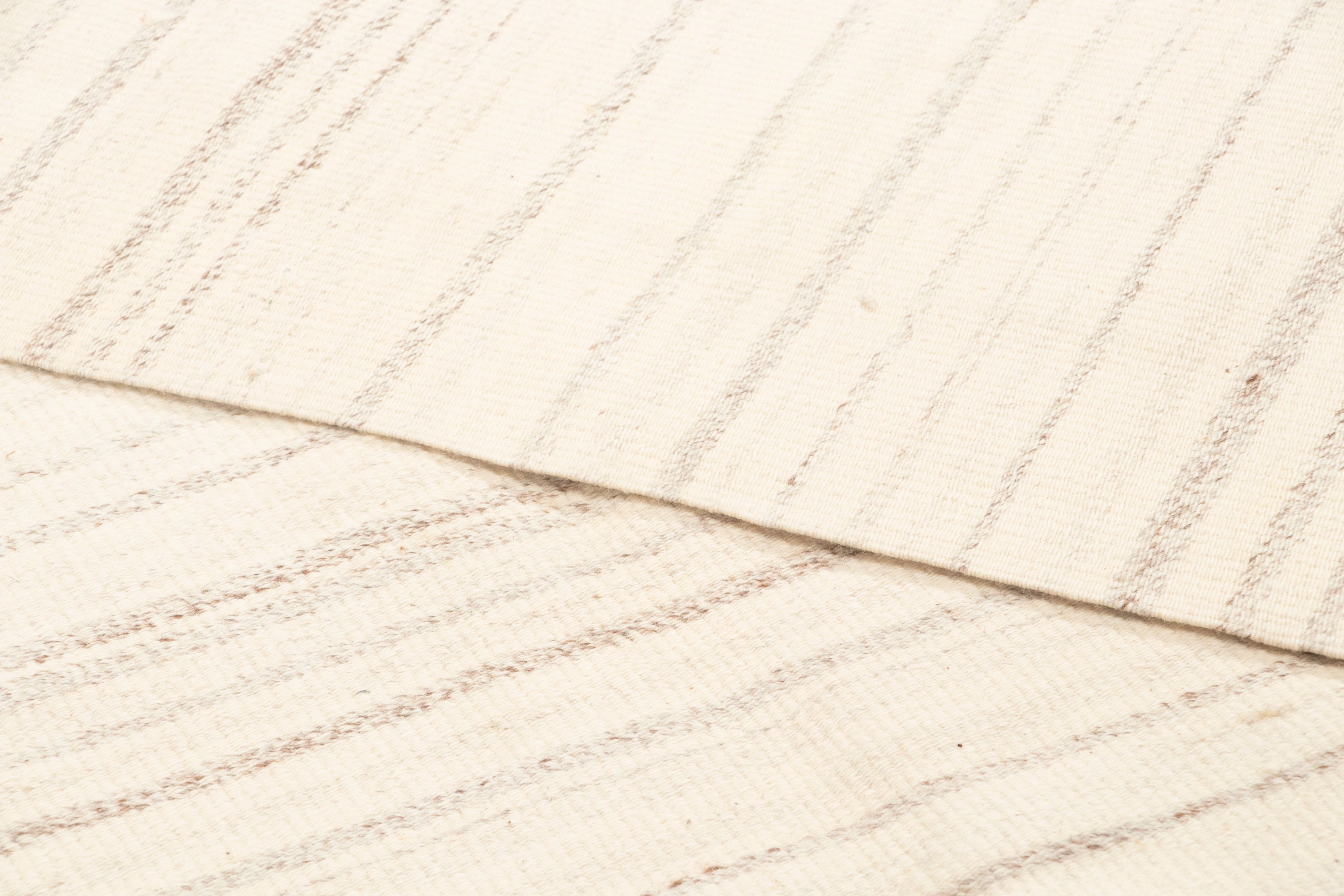 Vintage Panelled Striped Kilim Rug