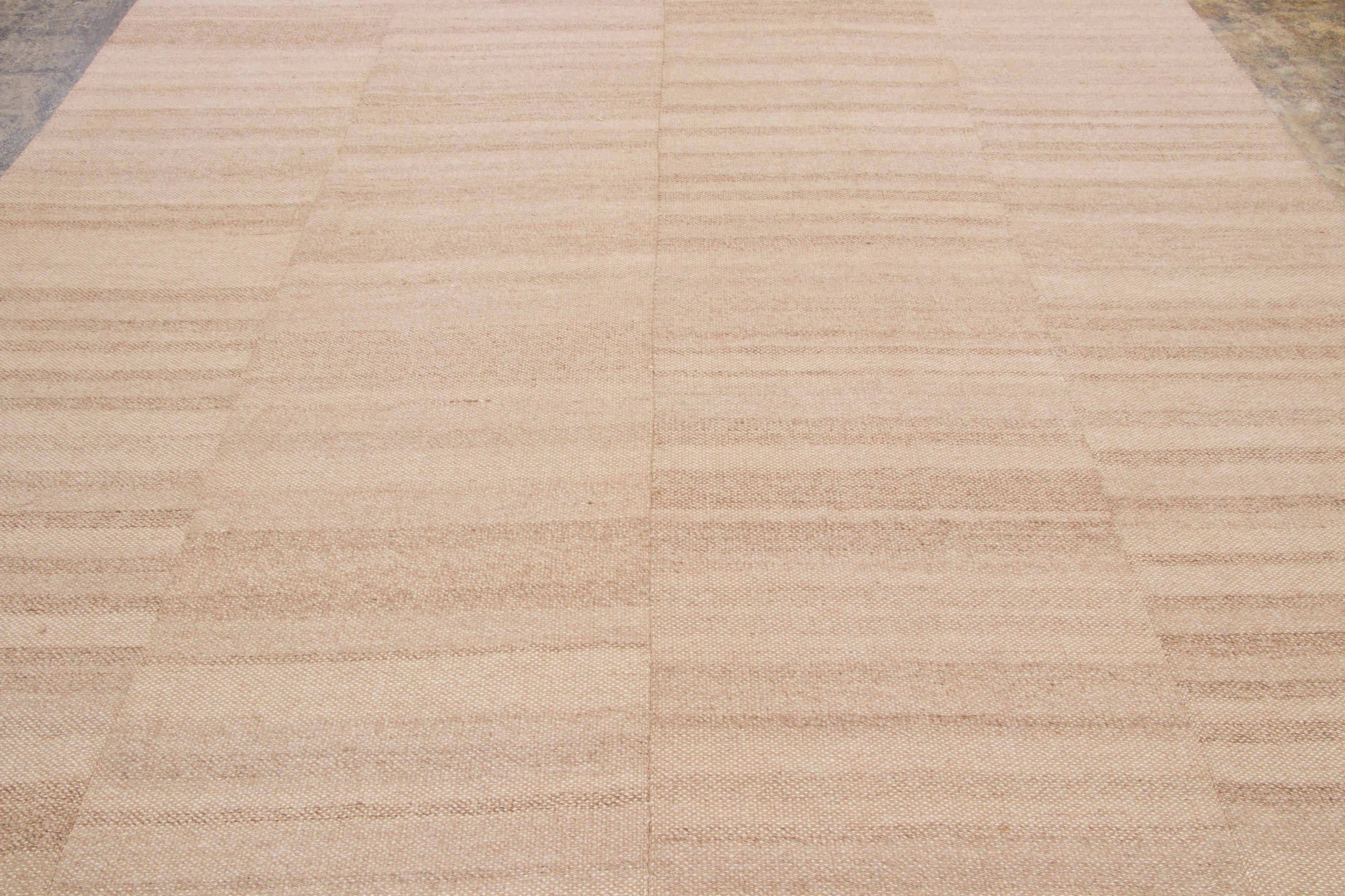 Vintage Panelled Striped Kilim Rug