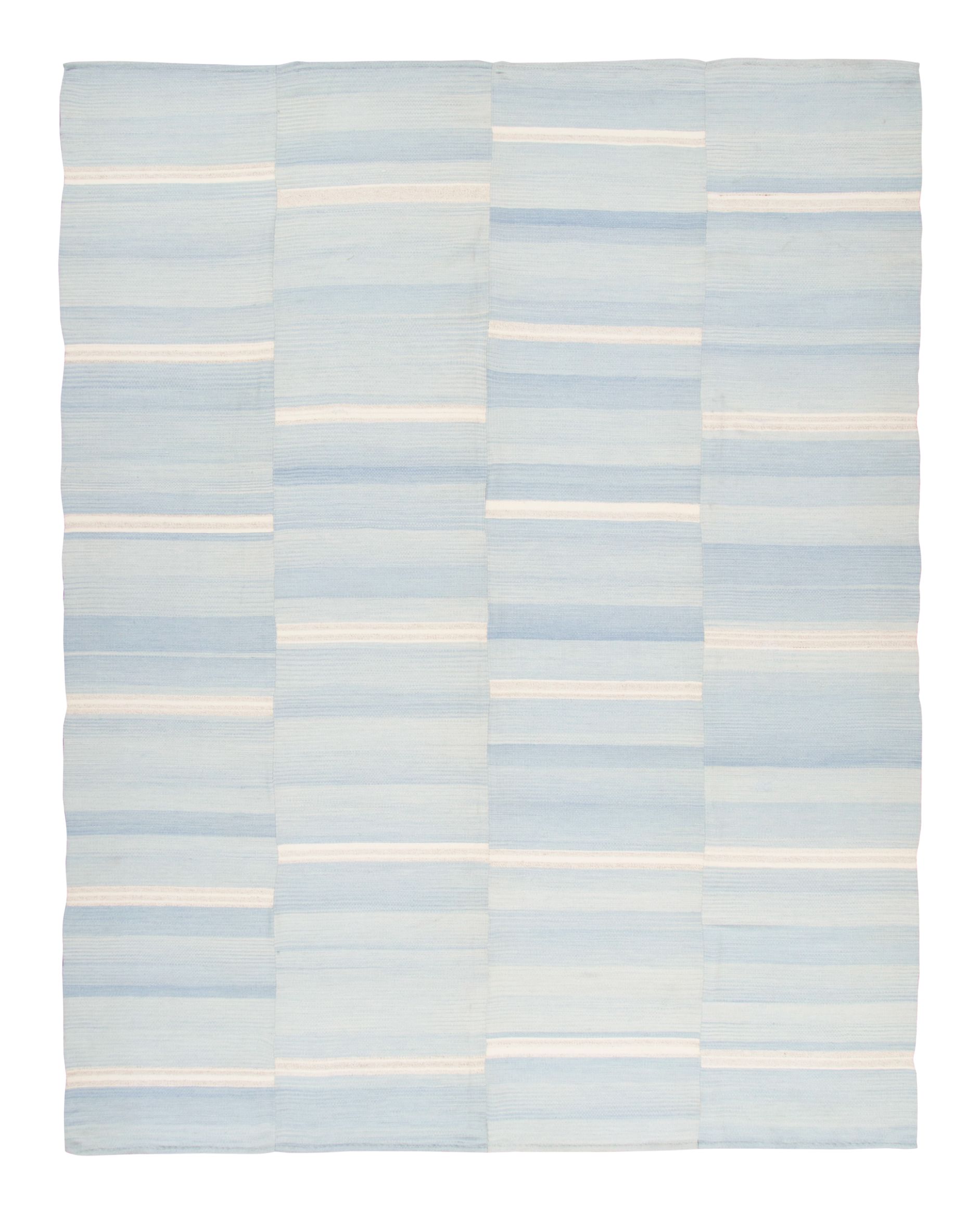Vintage Panelled Striped Kilim Rug
