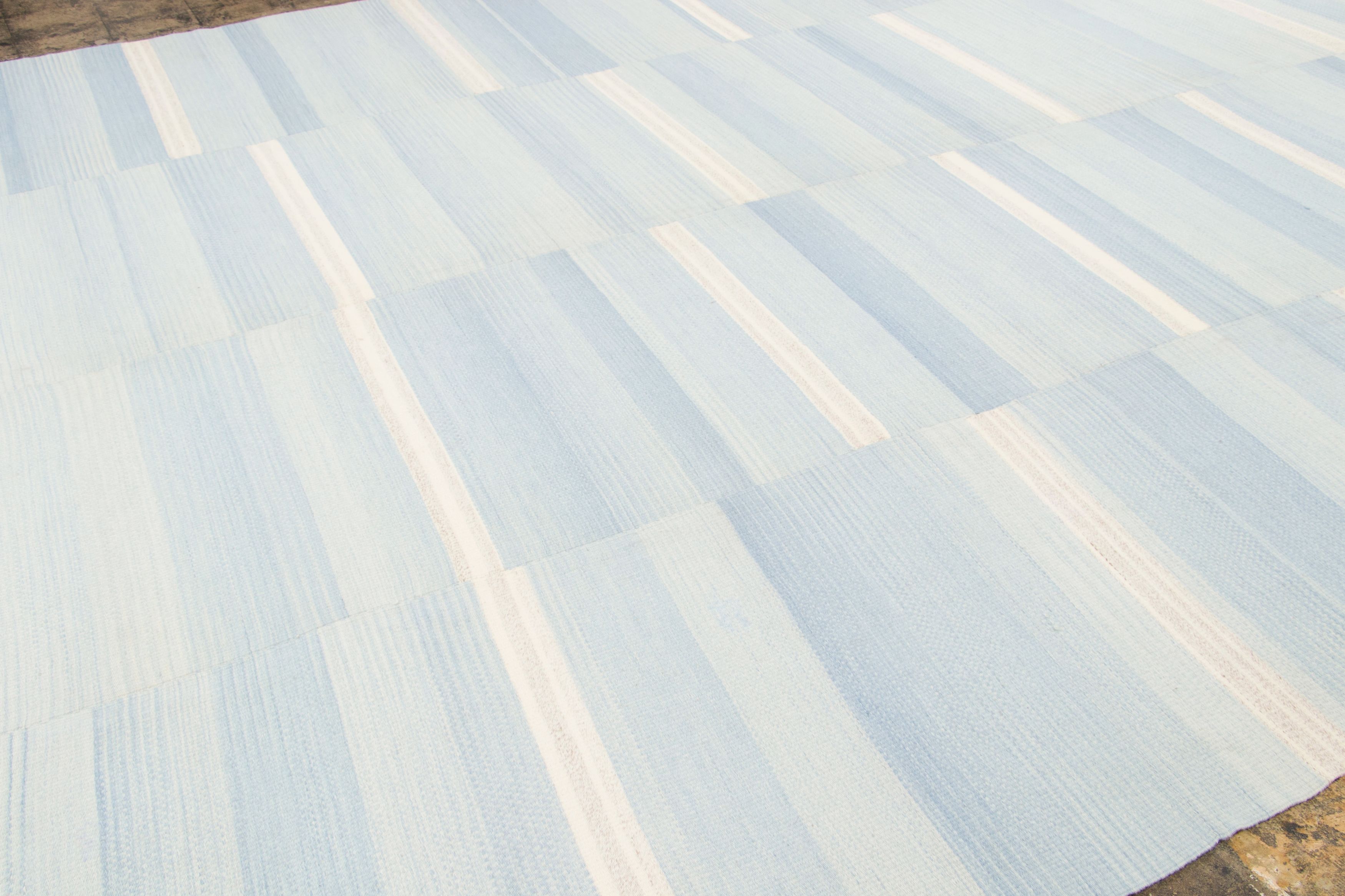 Vintage Panelled Striped Kilim Rug