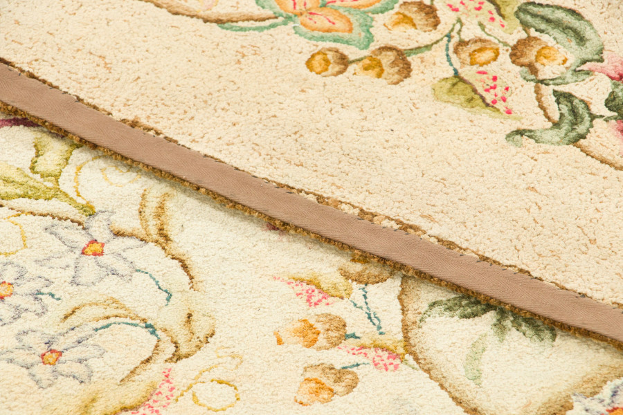 Antique Hooked Floral Rug