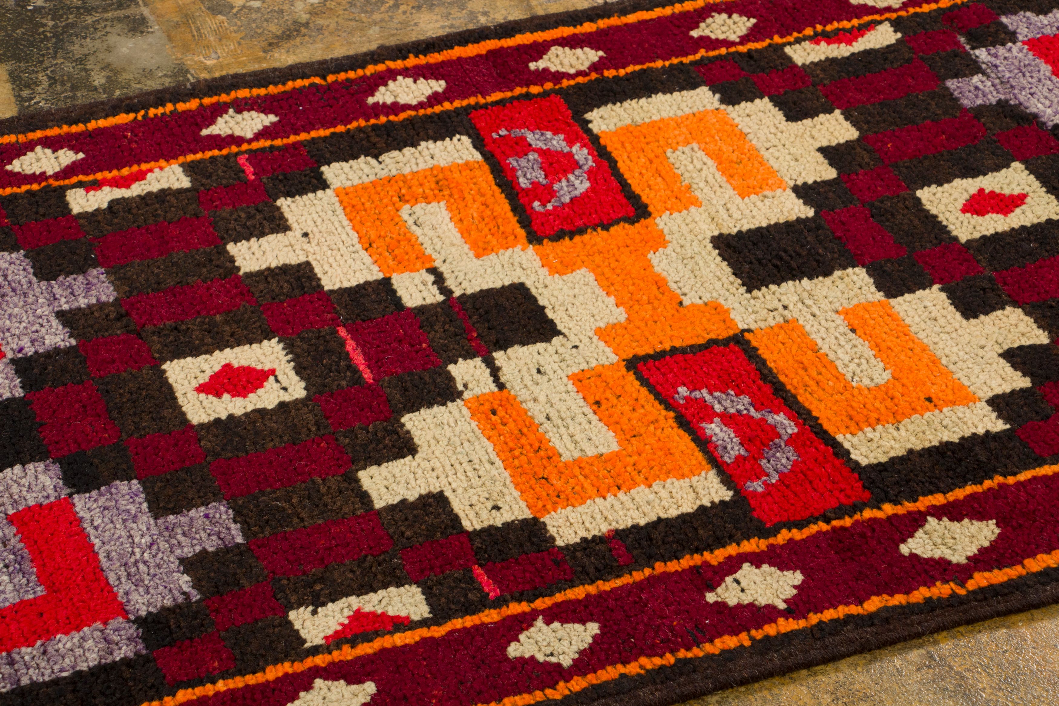 Vintage Geometric Kilim Runner