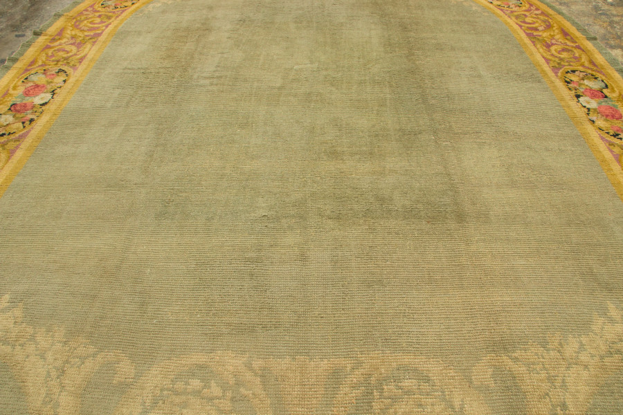 Oversized Antique Oval Savonnerie Rug