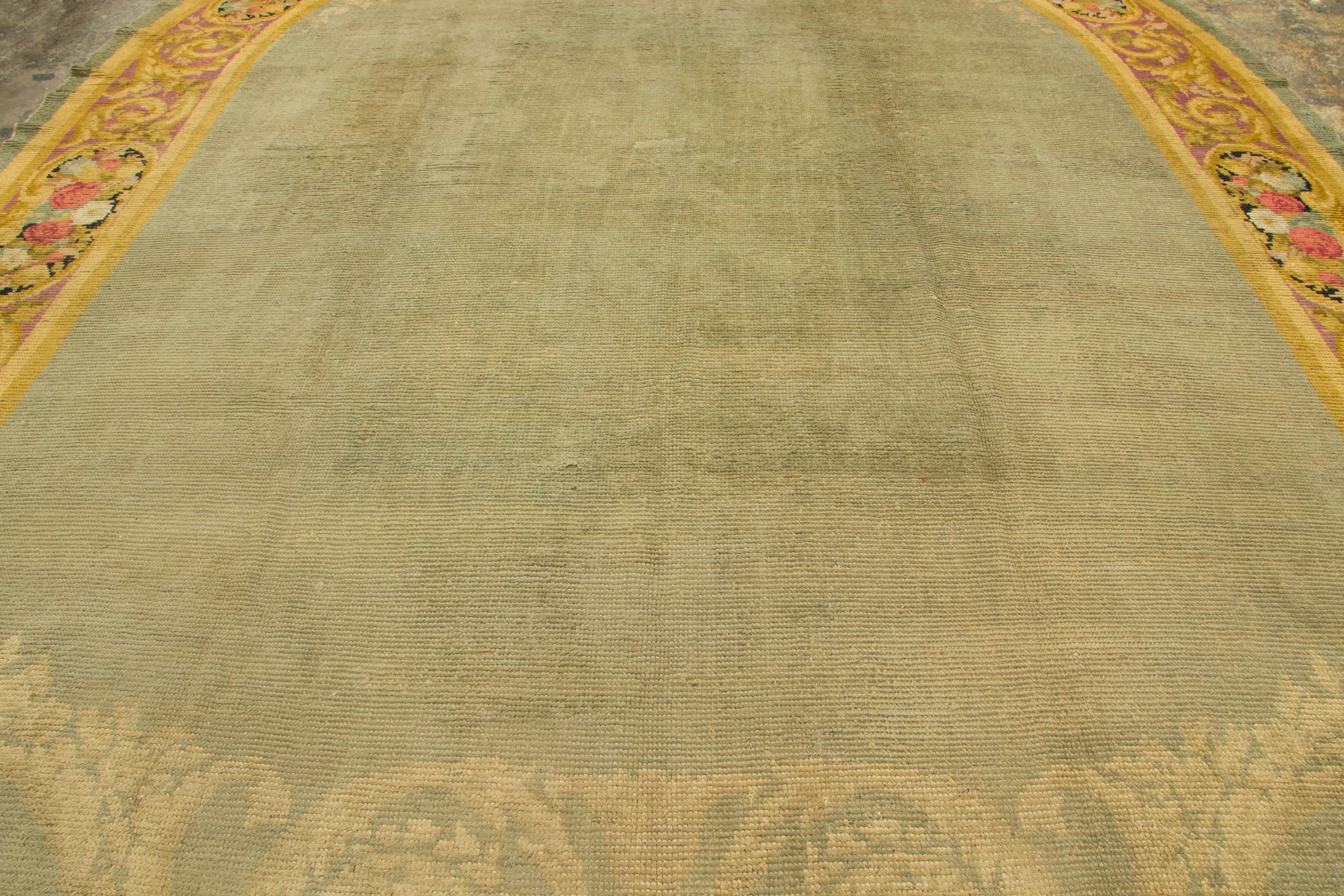 Oversized Antique Oval Savonnerie Rug