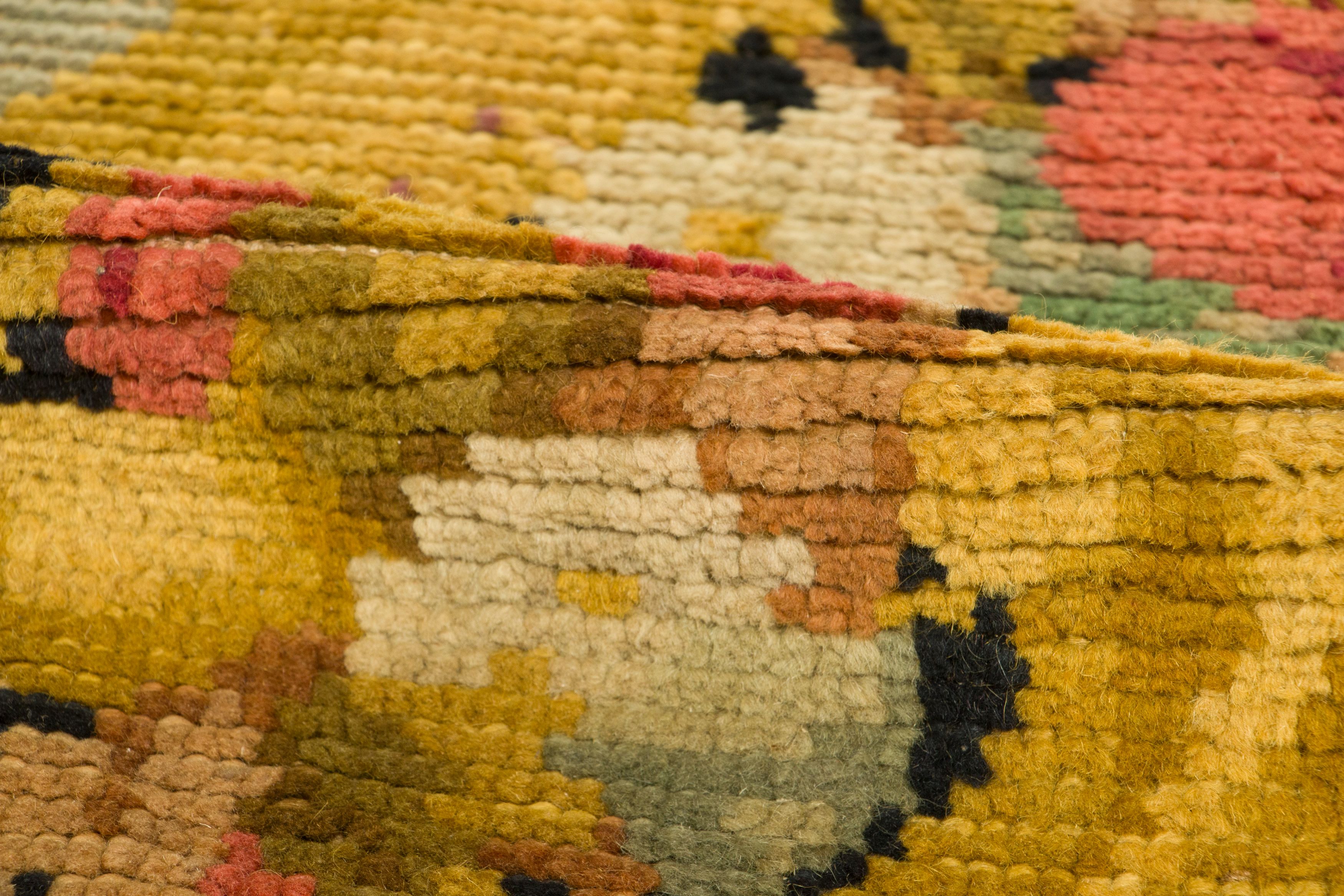 Oversized Antique Oval Savonnerie Rug