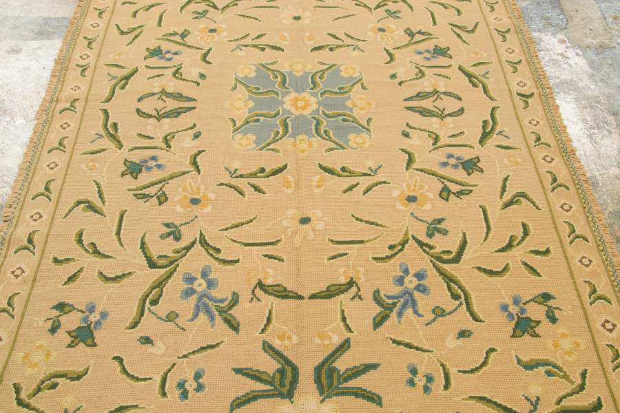 Vintage Portuguese Needlepoint Rug