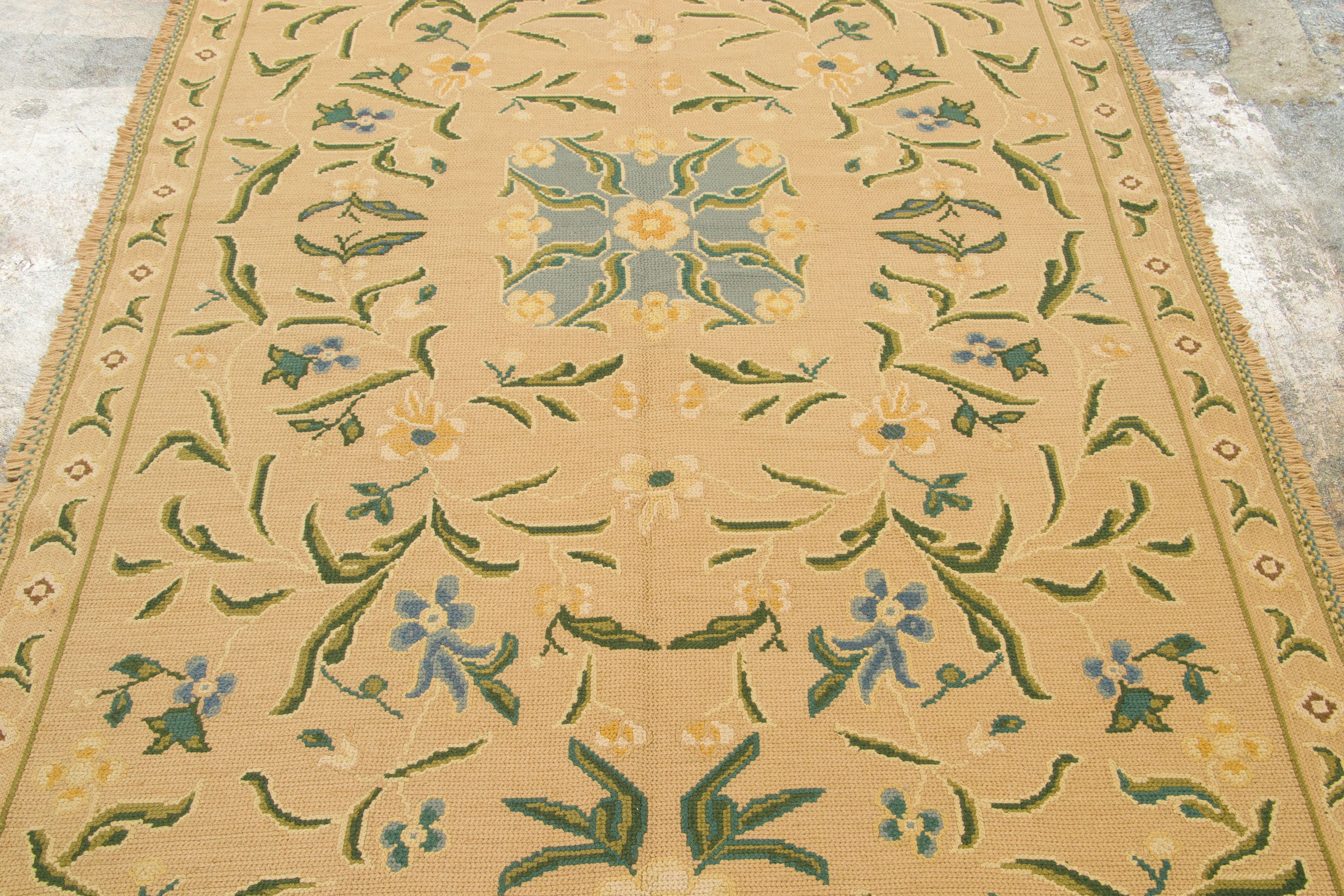Vintage Portuguese Needlepoint Rug