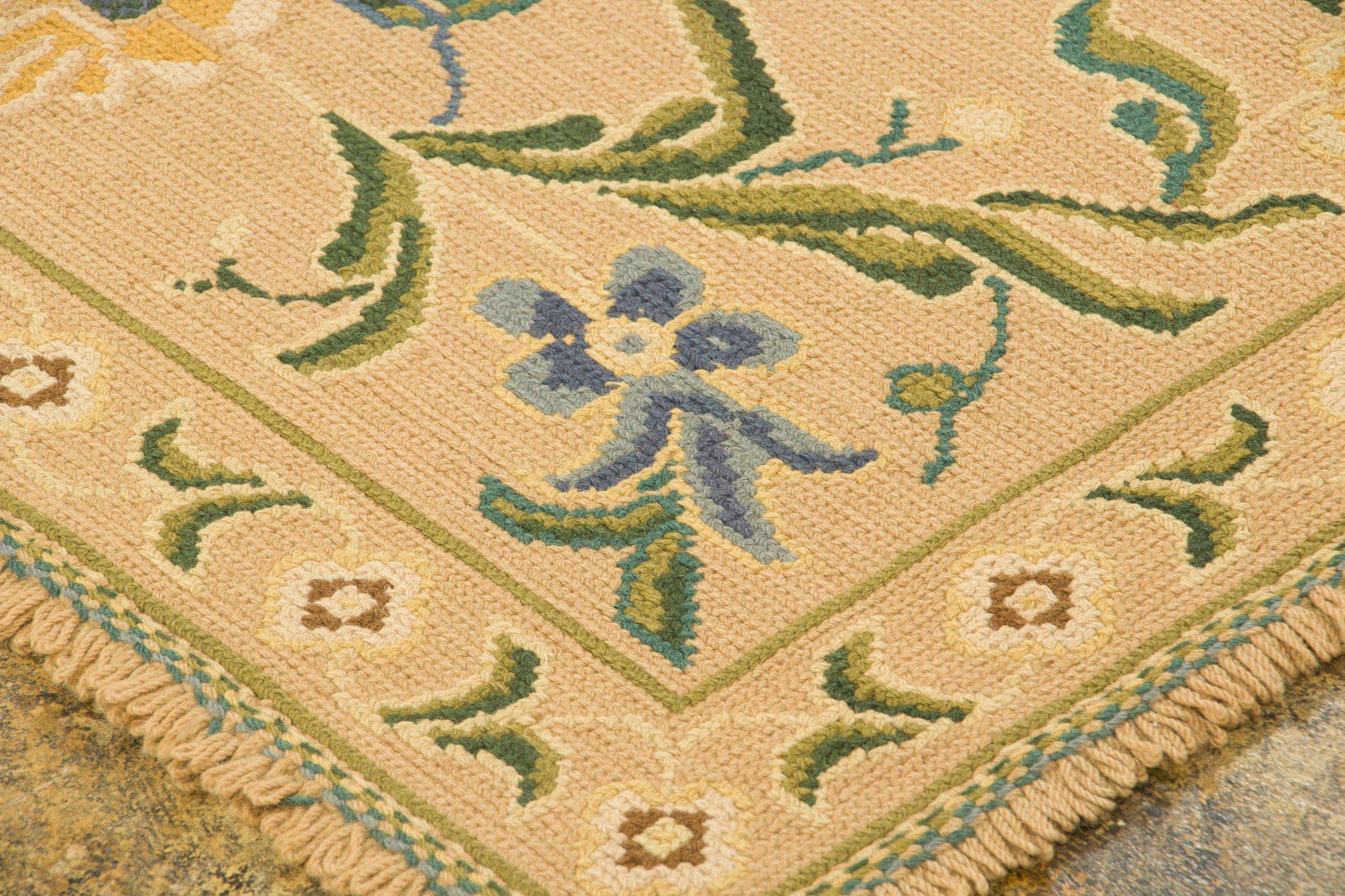Vintage Portuguese Needlepoint Rug