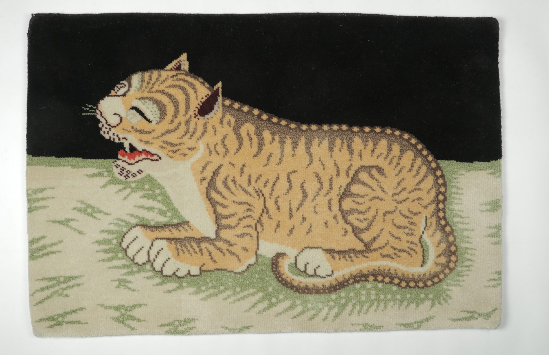Rug & Kilim's Contemporary Gift-Sized Tibetan Rug with Tiger Design Rug & Kilim's Contemporary Gift-Sized Tibetan Rug with Tiger Design