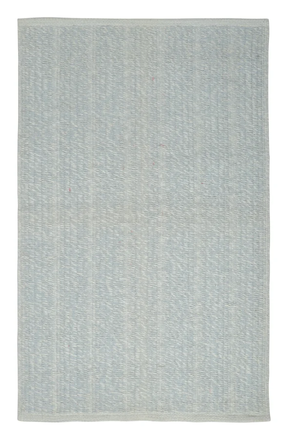 Rug & Kilim’s Contemporary Scandinavian Gift-Sized Flatweave in Ice Blue Hues