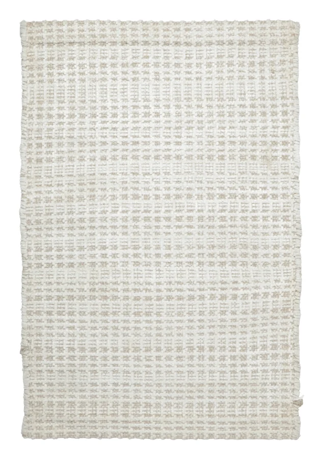 Rug & Kilim’s Contemporary Scandinavian Chenille Linen Gift-Sized Rug in Cream