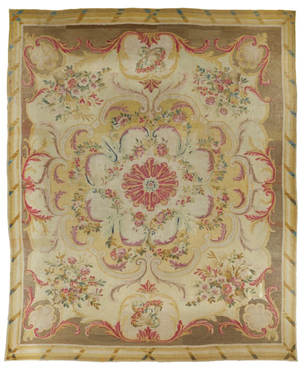 Oversized Antique Aubusson Rug