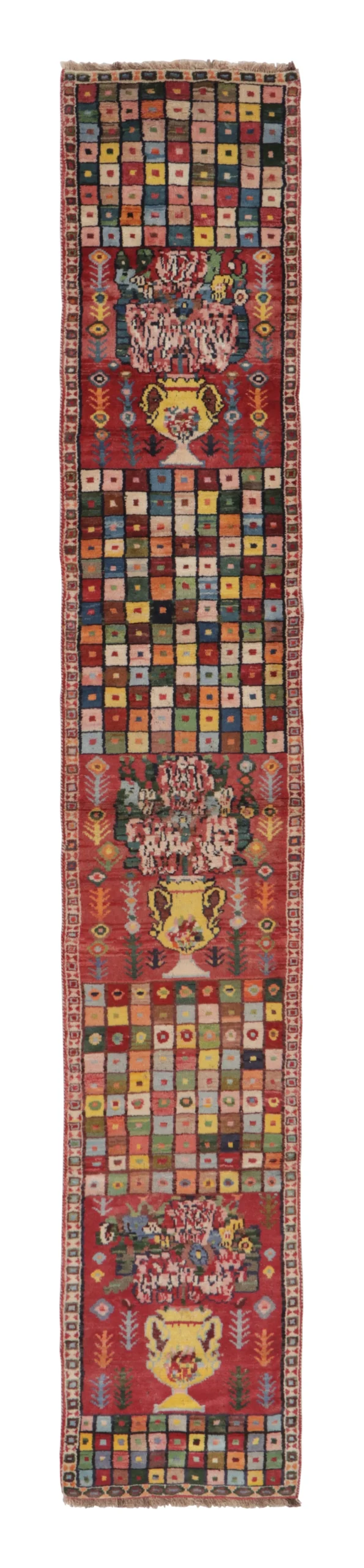 Vintage Gabbeh Pictorial Extra Long Runner