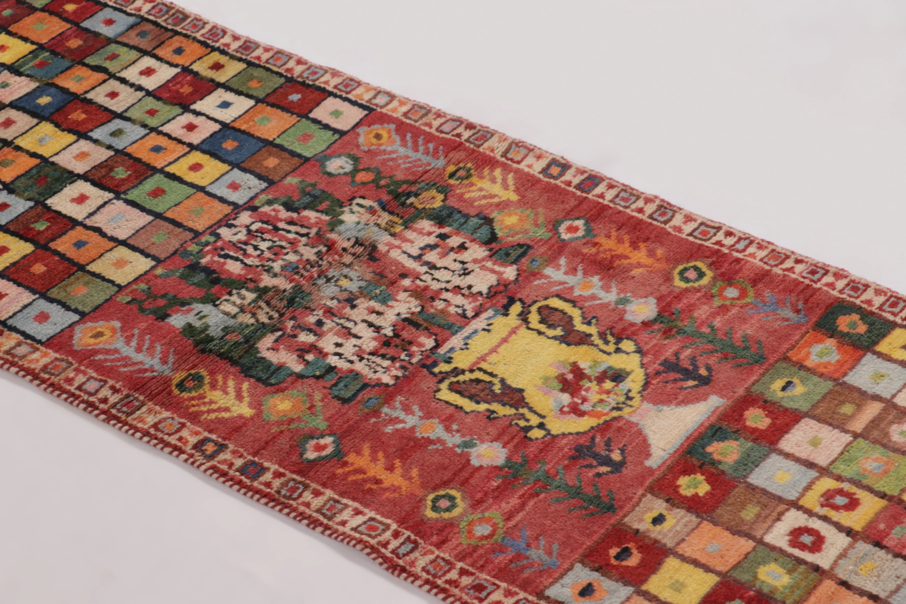 Vintage Gabbeh Pictorial Extra Long Runner