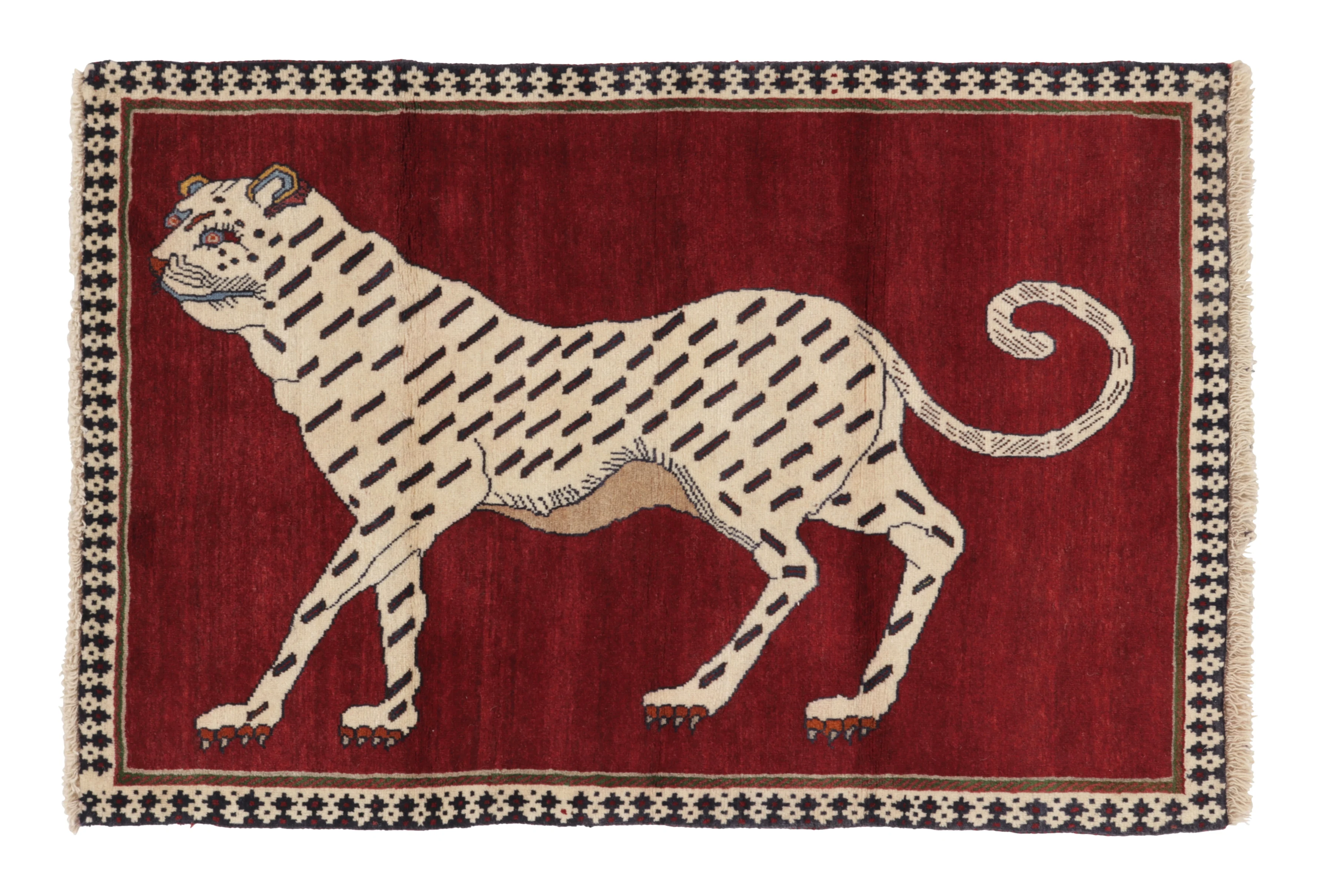 Vintage Gabbeh Pictorial Rug